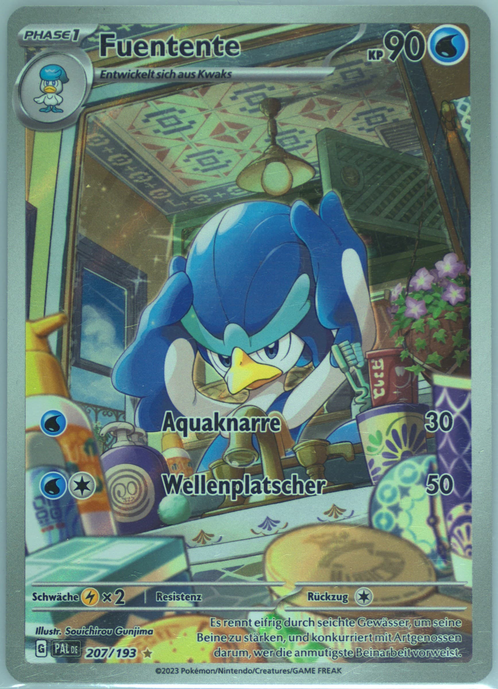 Quaxwell Illustration Rare (207) 2023 Pokemon German Pal de-Paldea Evolved