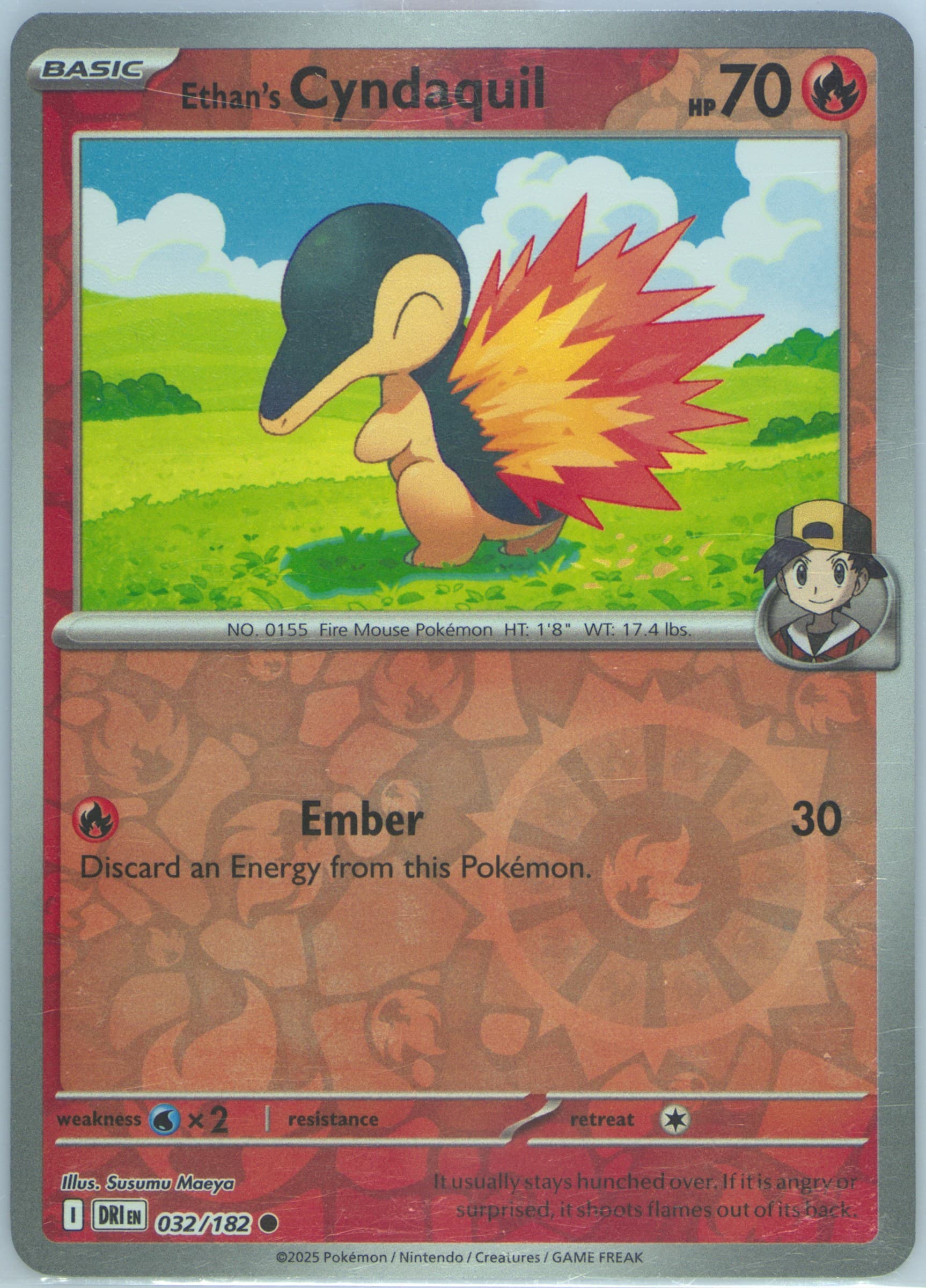 Ethan's Cyndaquil Reverse Holo (032) 2025 Pokemon Dri EN-Destined Rivals