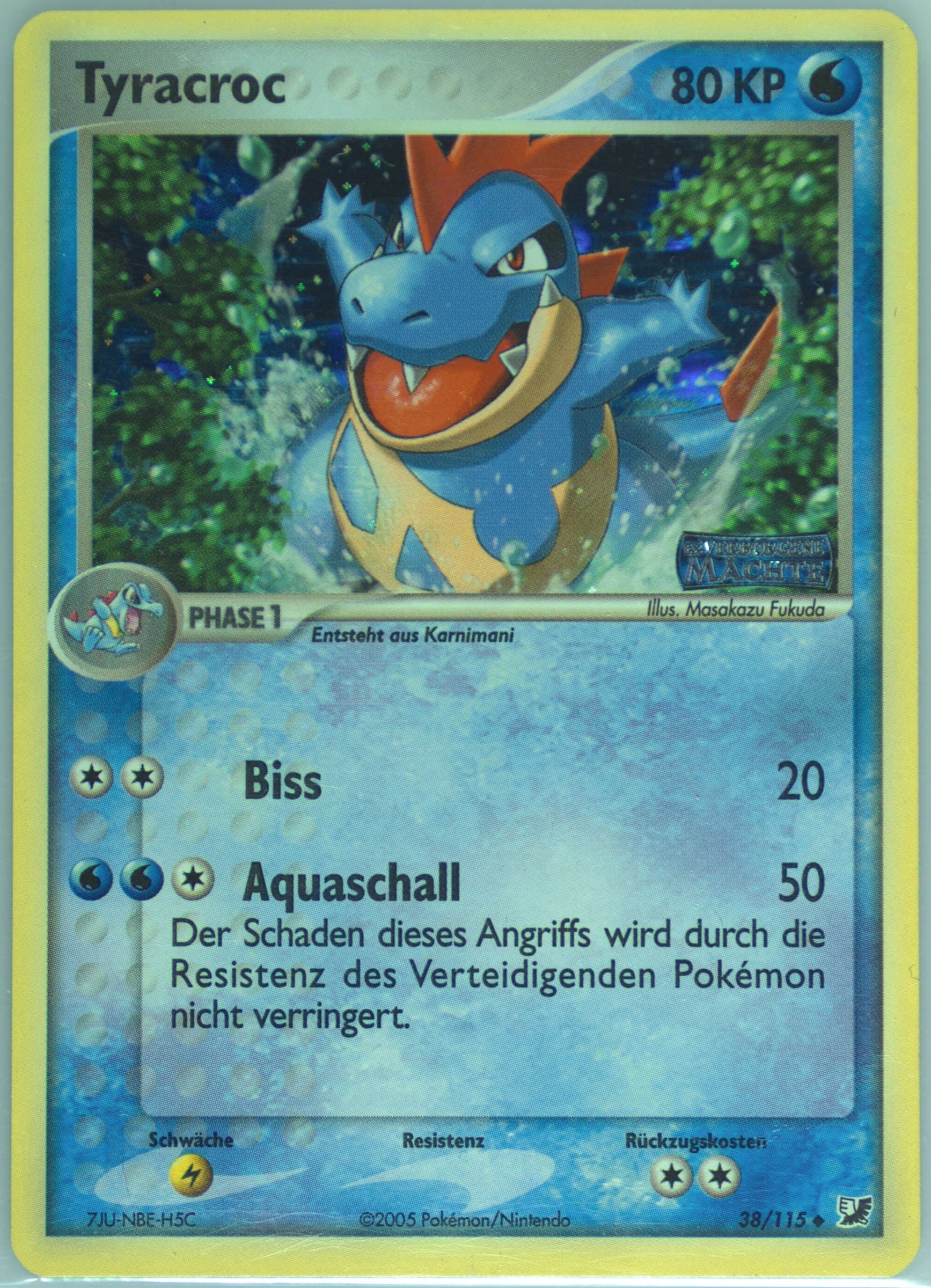 Croconaw-Reverse Foil German (38) 2005 Pokemon EX Unseen Forces