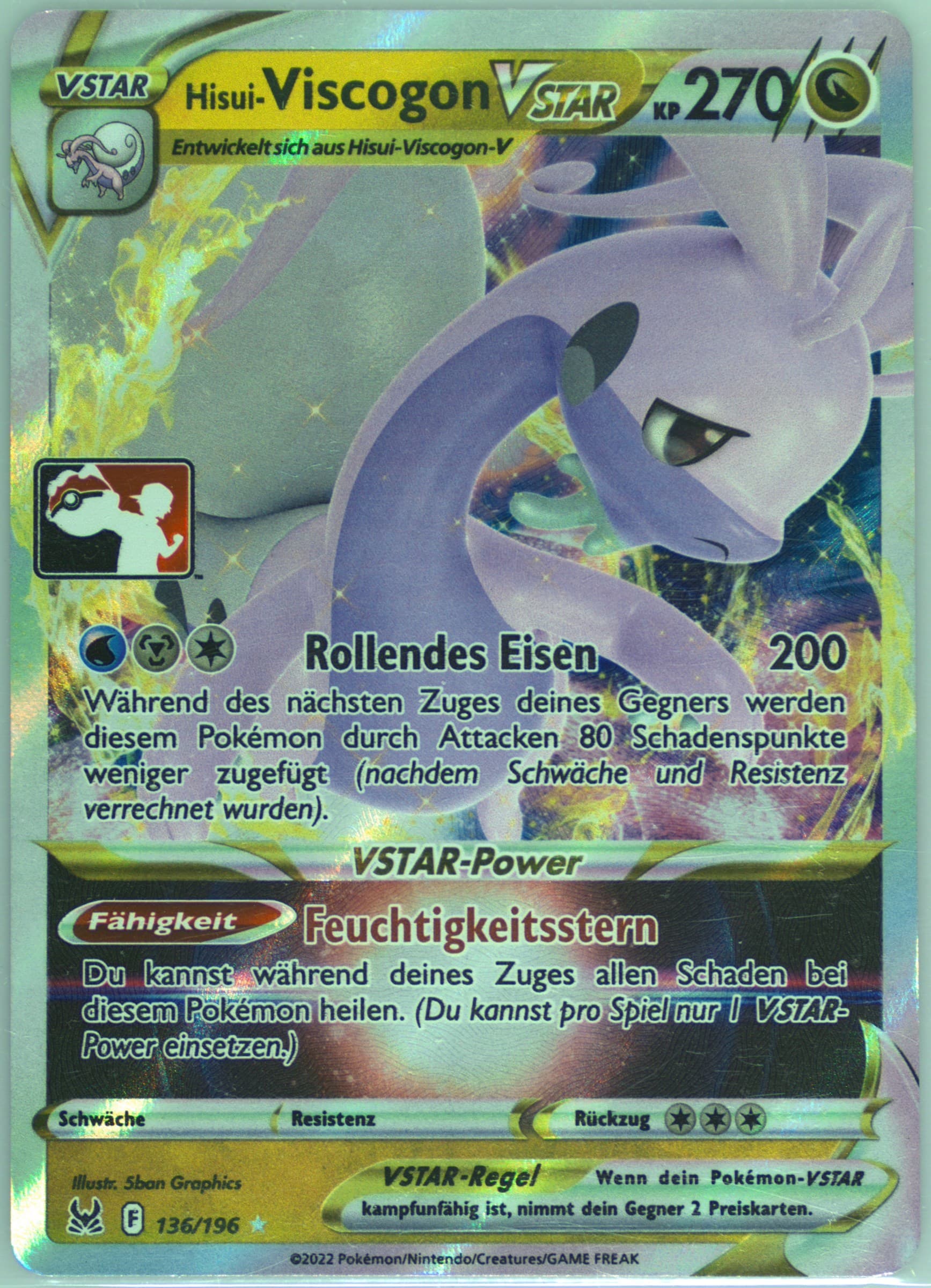 Hisui-Viscogon Vstar German (136) 2023-2024 Pokemon Play! Pokemon Prize Pack