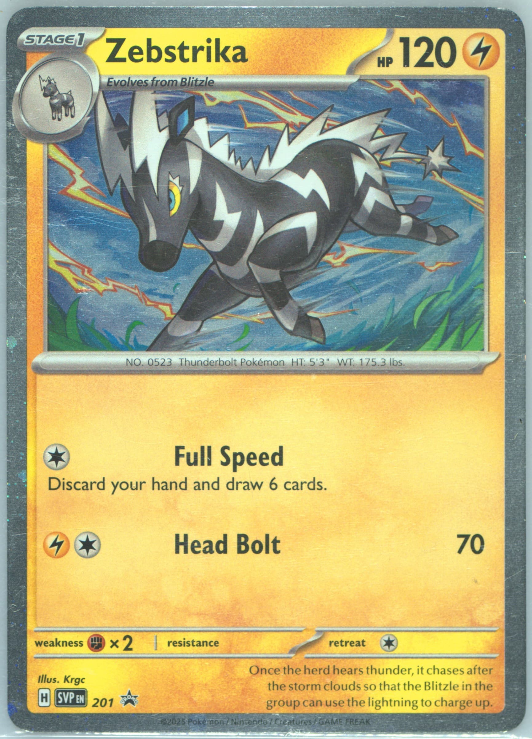 Zebstrika Destined Rivals Three Pack Blister (201) 2025 Pokemon Svp EN-SV Black Star Promo
