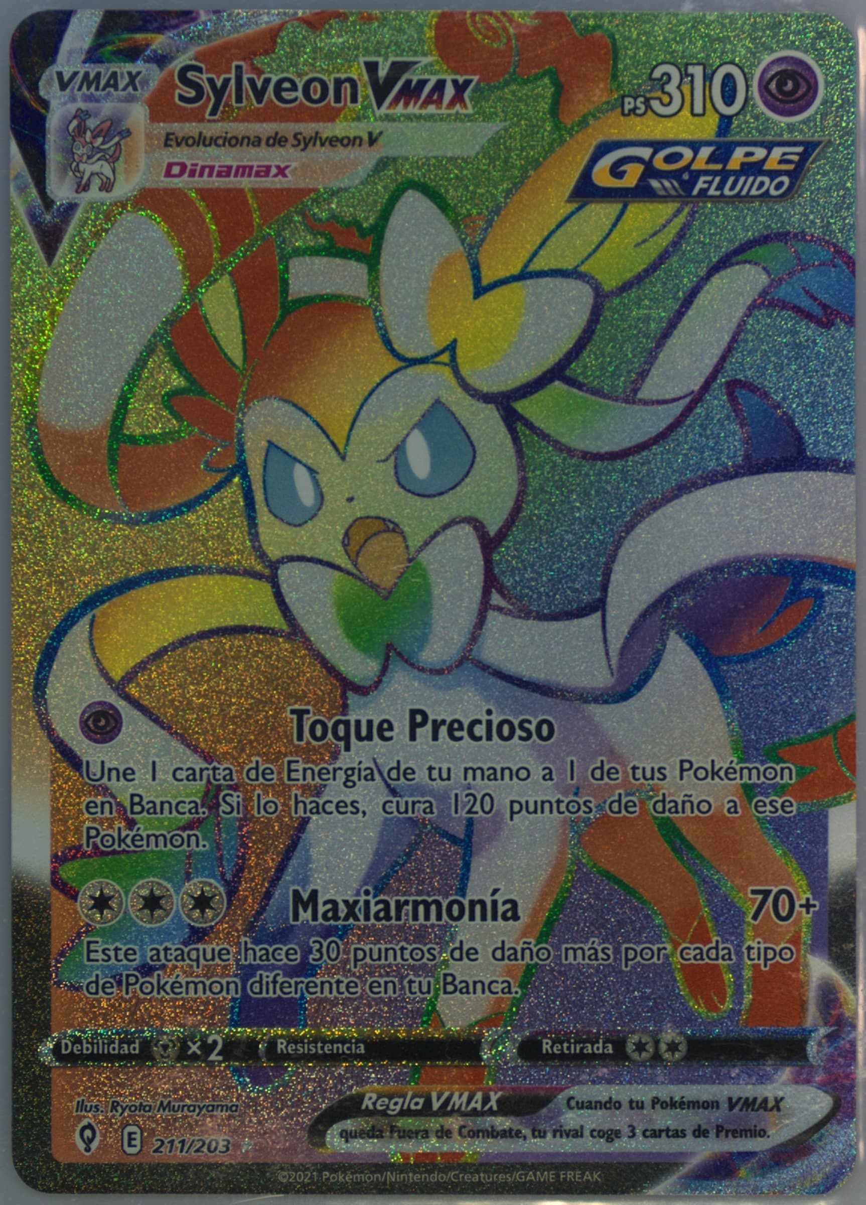 Full Art/Sylveon Vmax Spanish-Secret (211) 2021 Pokemon Sword & Shield Evolving Skies
