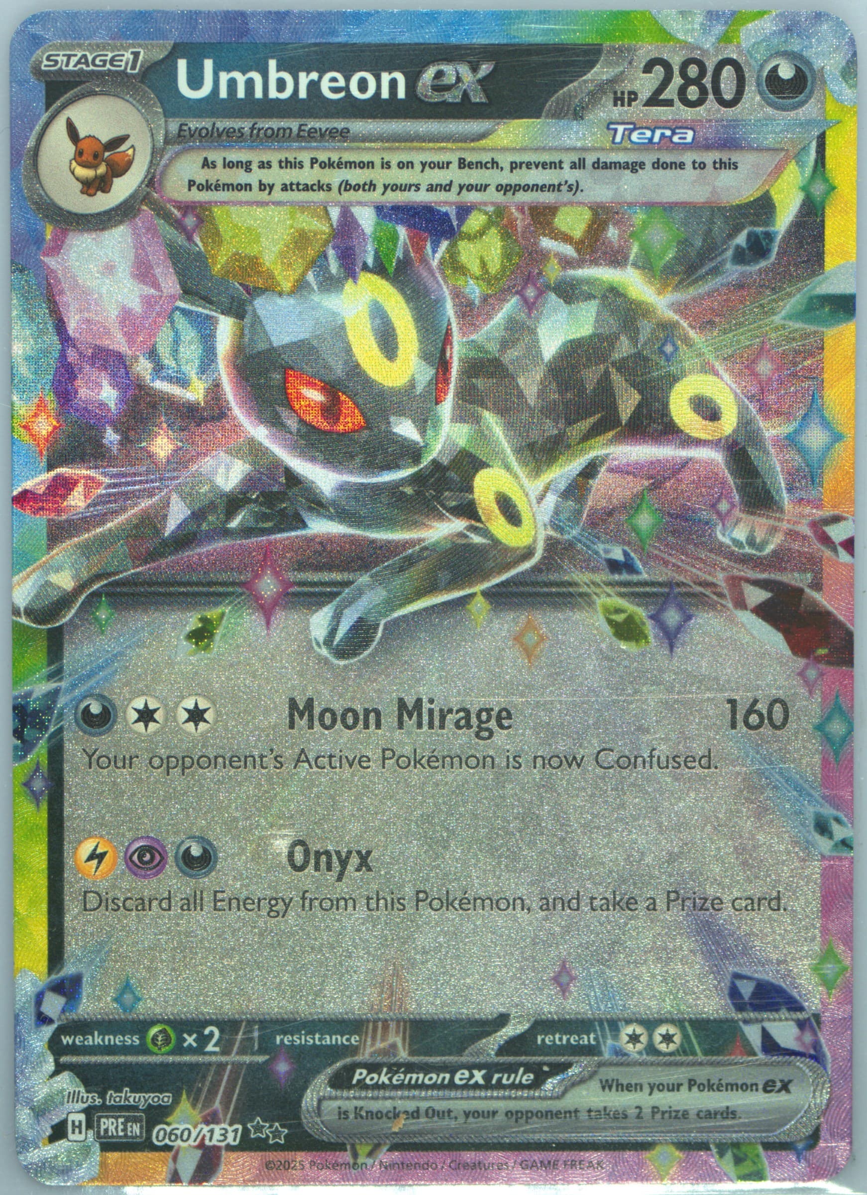 Umbreon EX Surprise Box Exclusive (060) 2025 Pokemon Spanish Pre ES-Prismatic Evolutions
