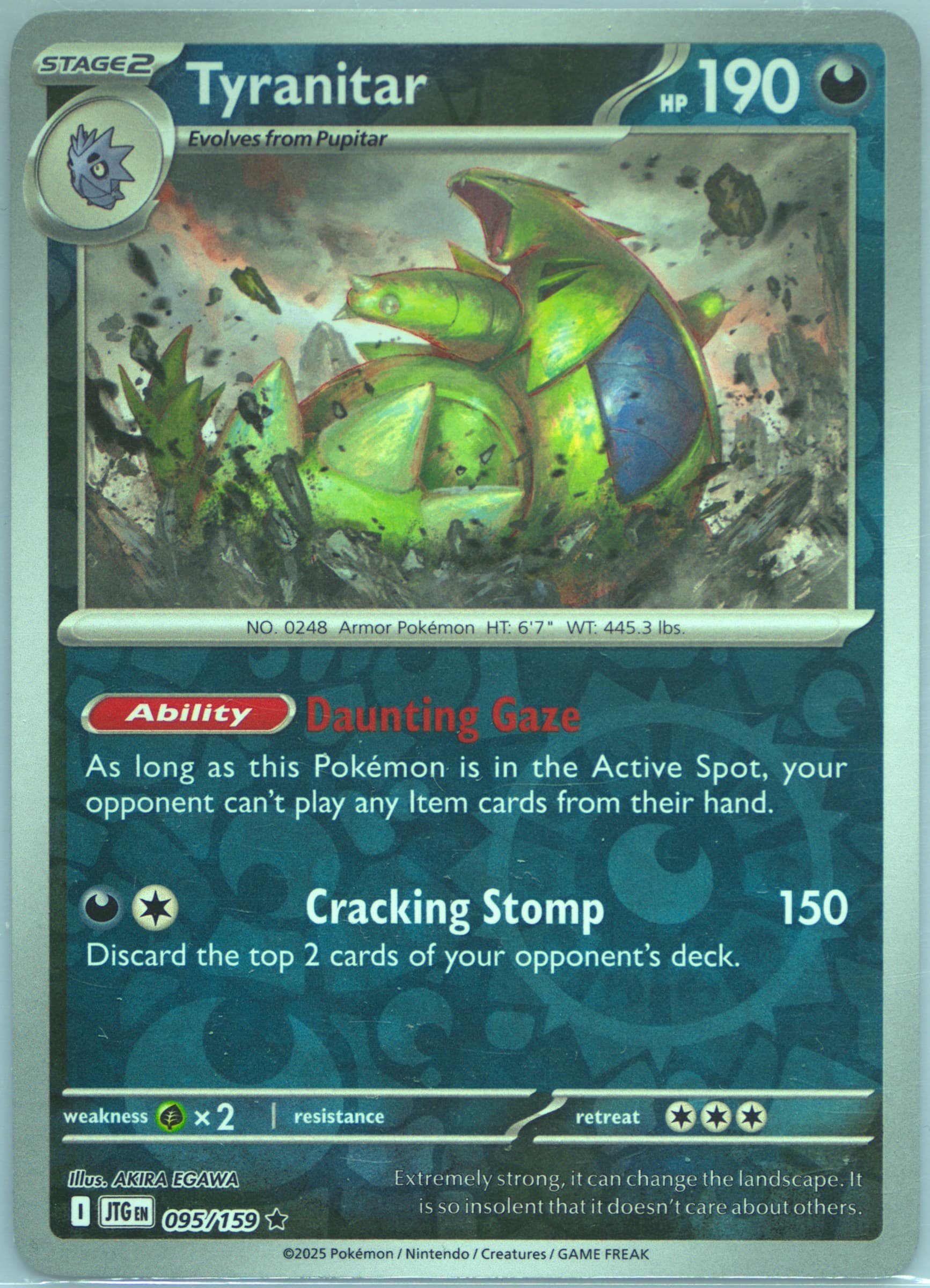 Tyranitar Reverse Holo (095) 2025 Pokemon Jtg EN-Journey Together