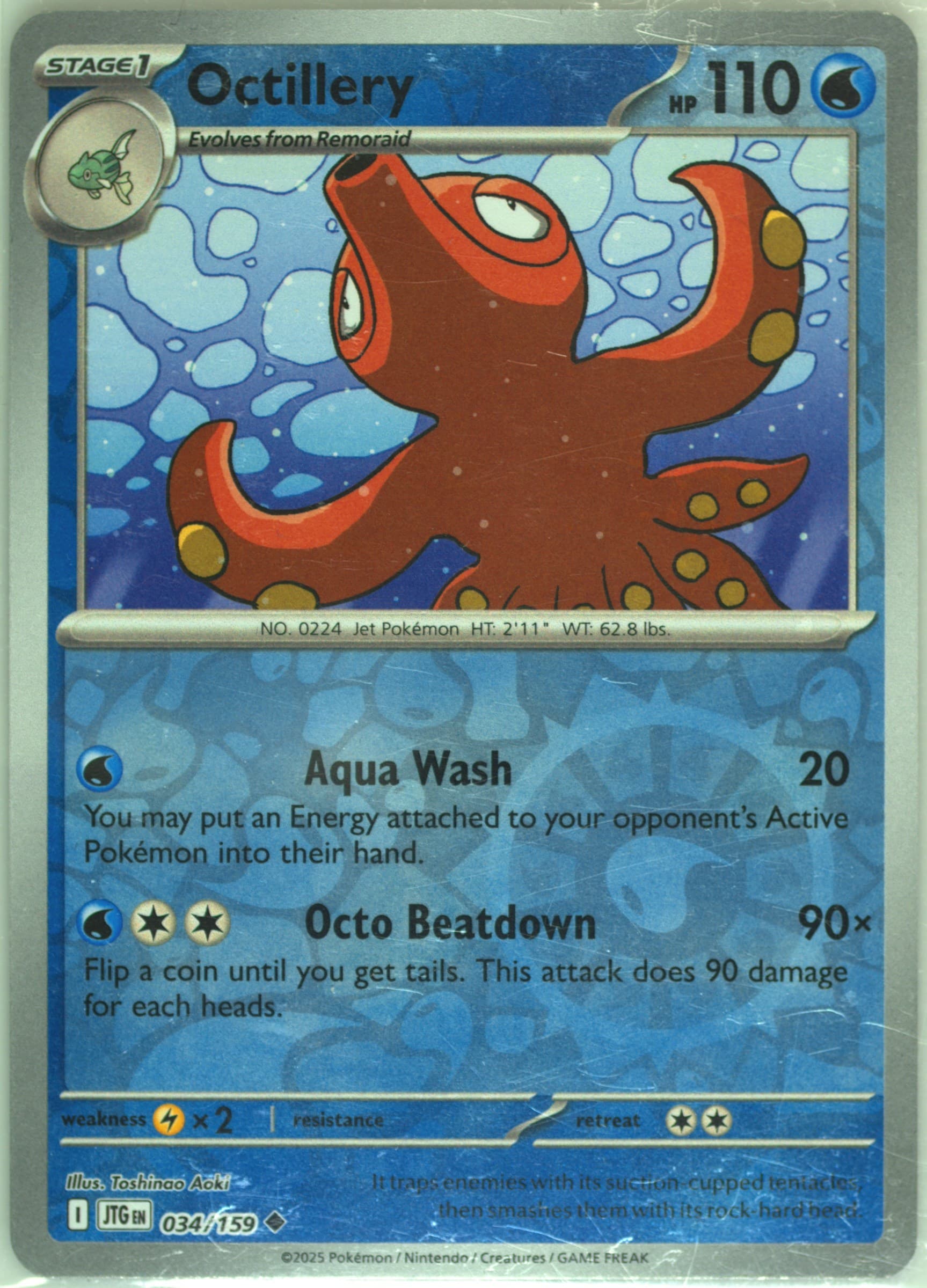 Octillery Reverse Holo (034) 2025 Pokemon Jtg EN-Journey Together