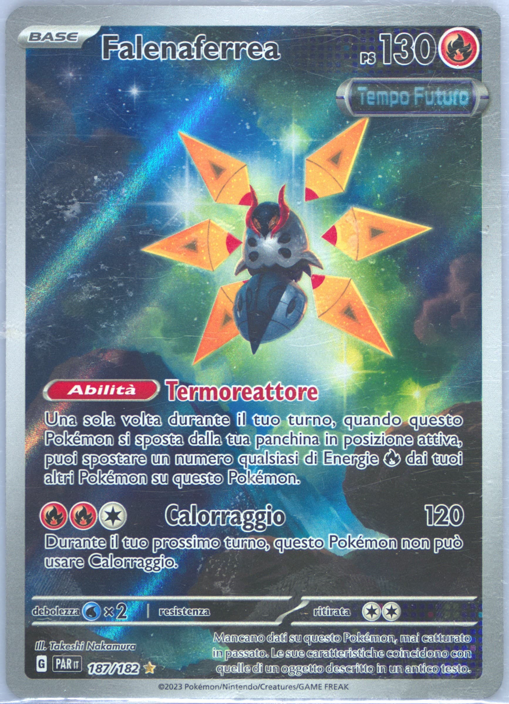 Iron Moth Illustration Rare (187) 2023 Pokemon Italian Par It-Paradox Rift