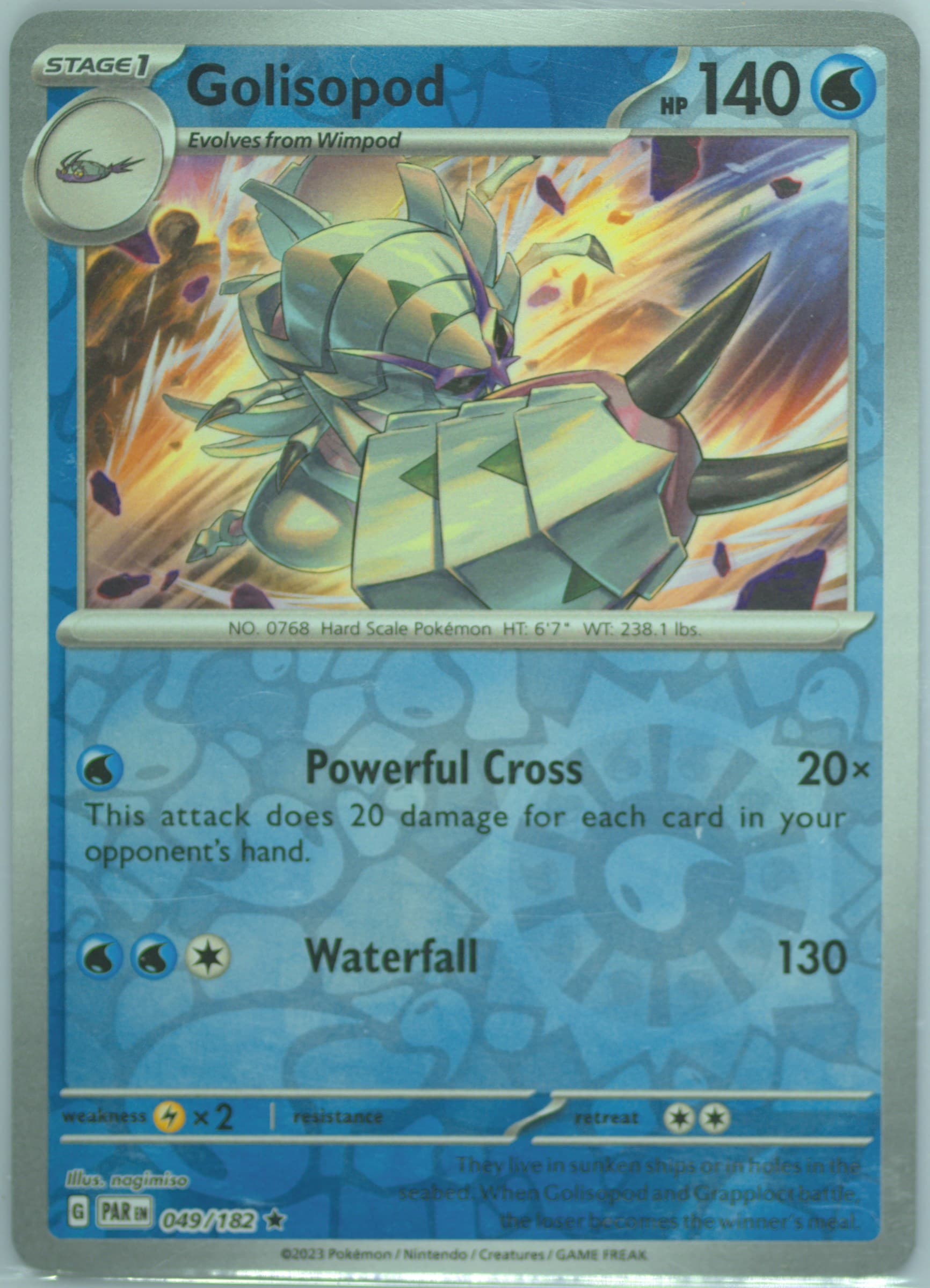 Golisopod Reverse Holo (049) 2023 Pokemon Par EN-Paradox Rift