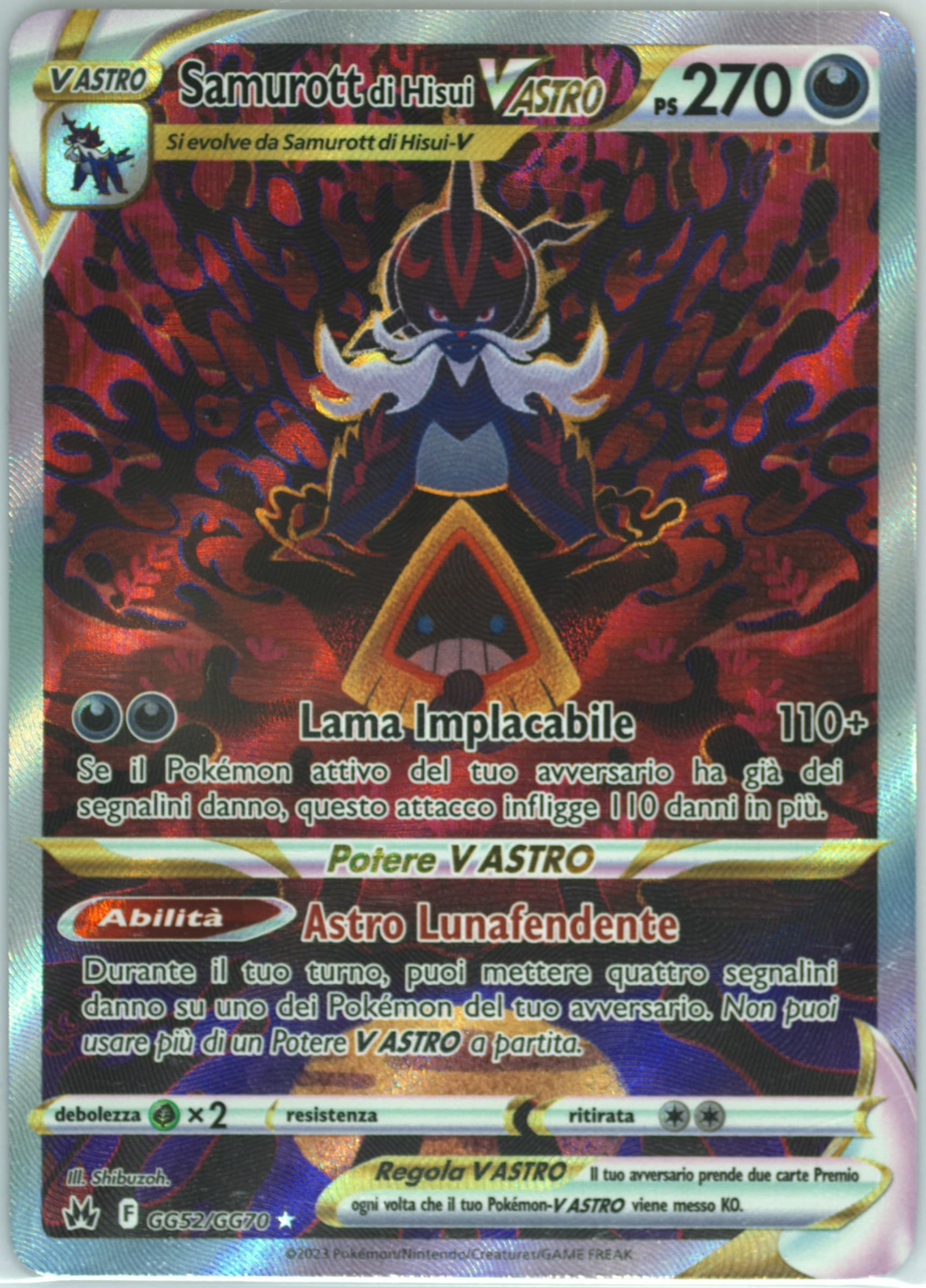 Full Art/Samurott DI Hisui Vastro Italian (GG52) 2023 Pokemon Sword and Shield Crown Zenith