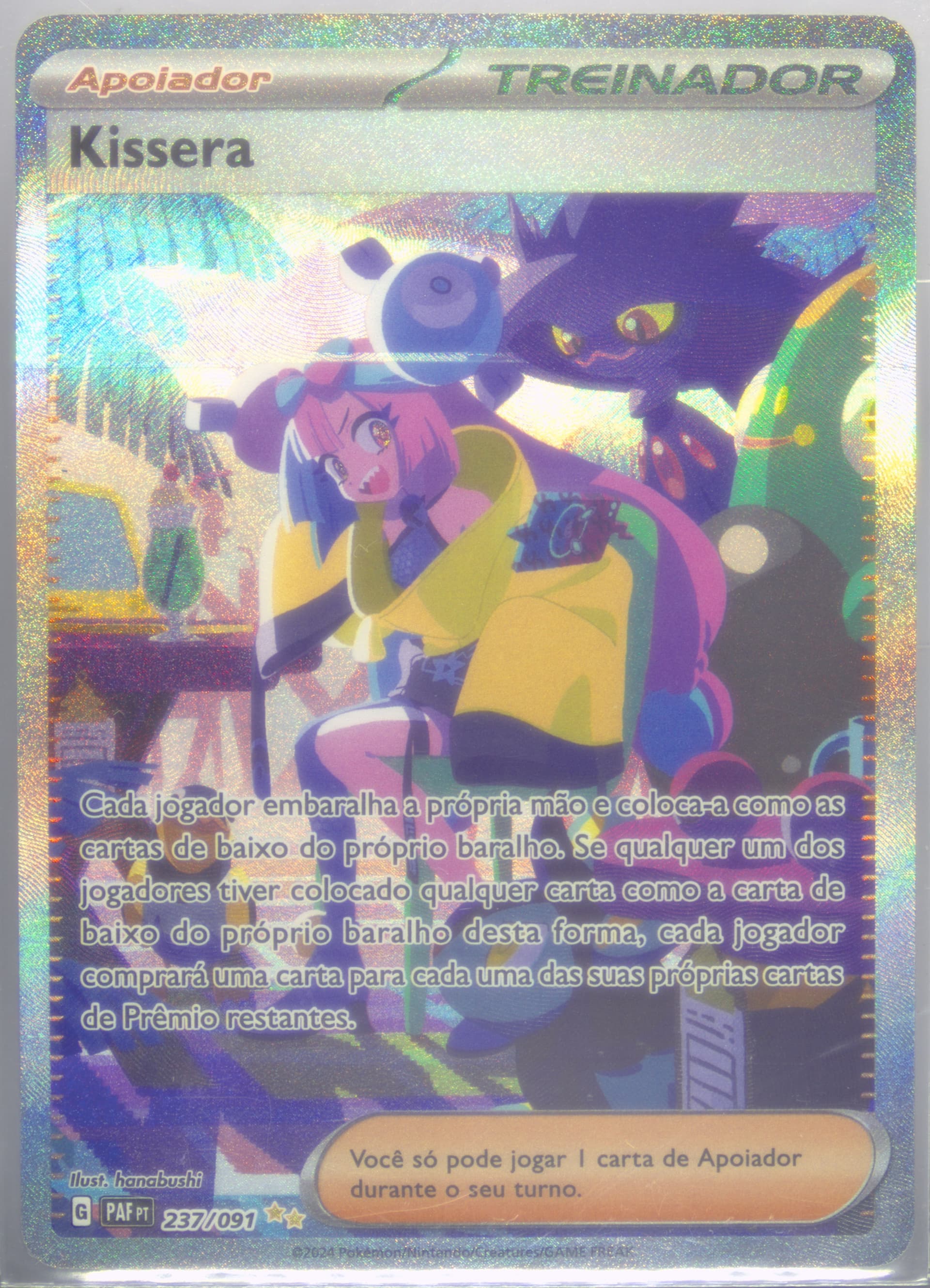 Iono Special Illustration Rare (237) 2024 Pokemon Portuguese Paf PT-Paldean Fates