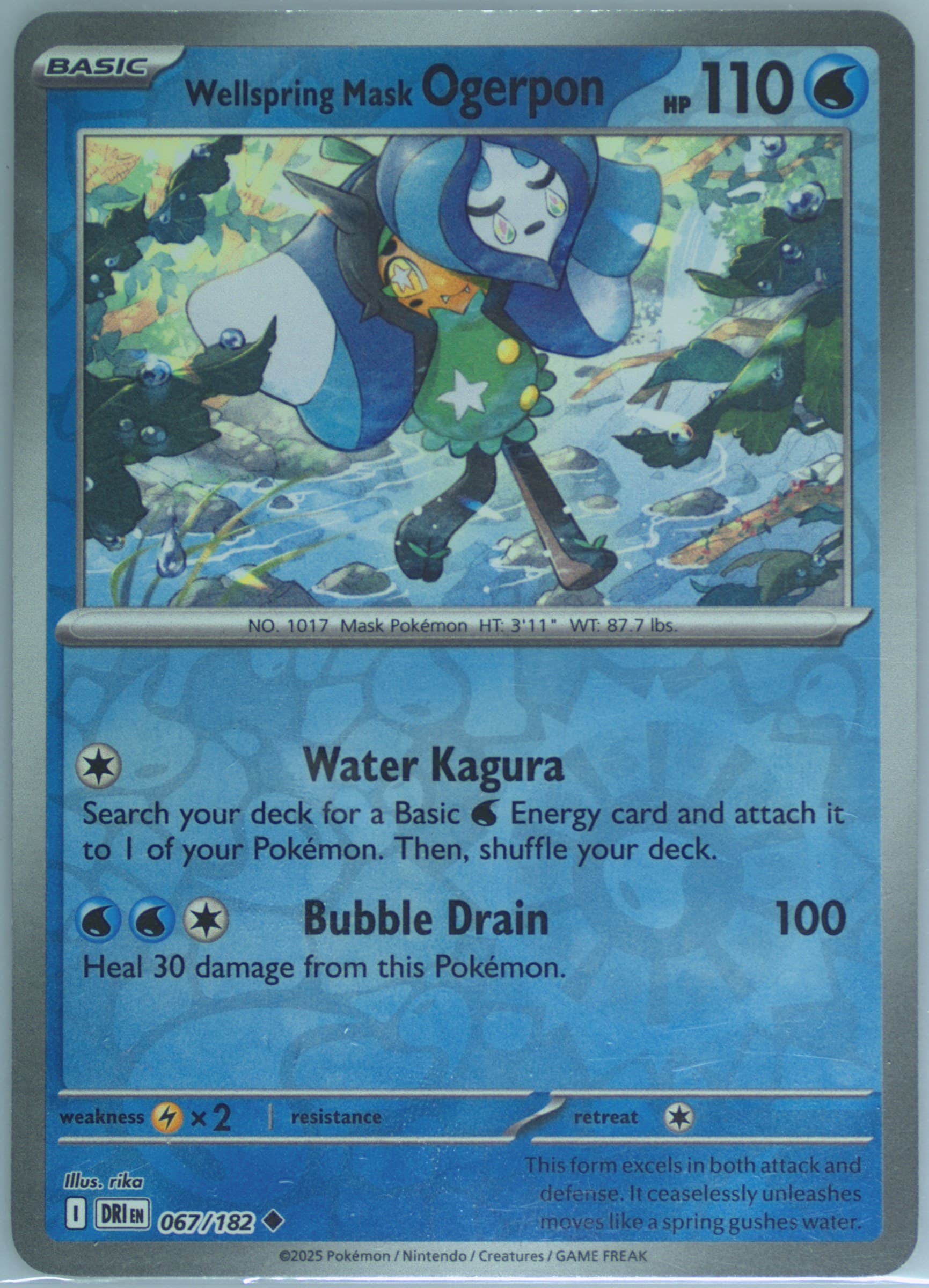 Wellspring Mask Ogerpon Reverse Holo (067) 2025 Pokemon Dri EN-Destined Rivals