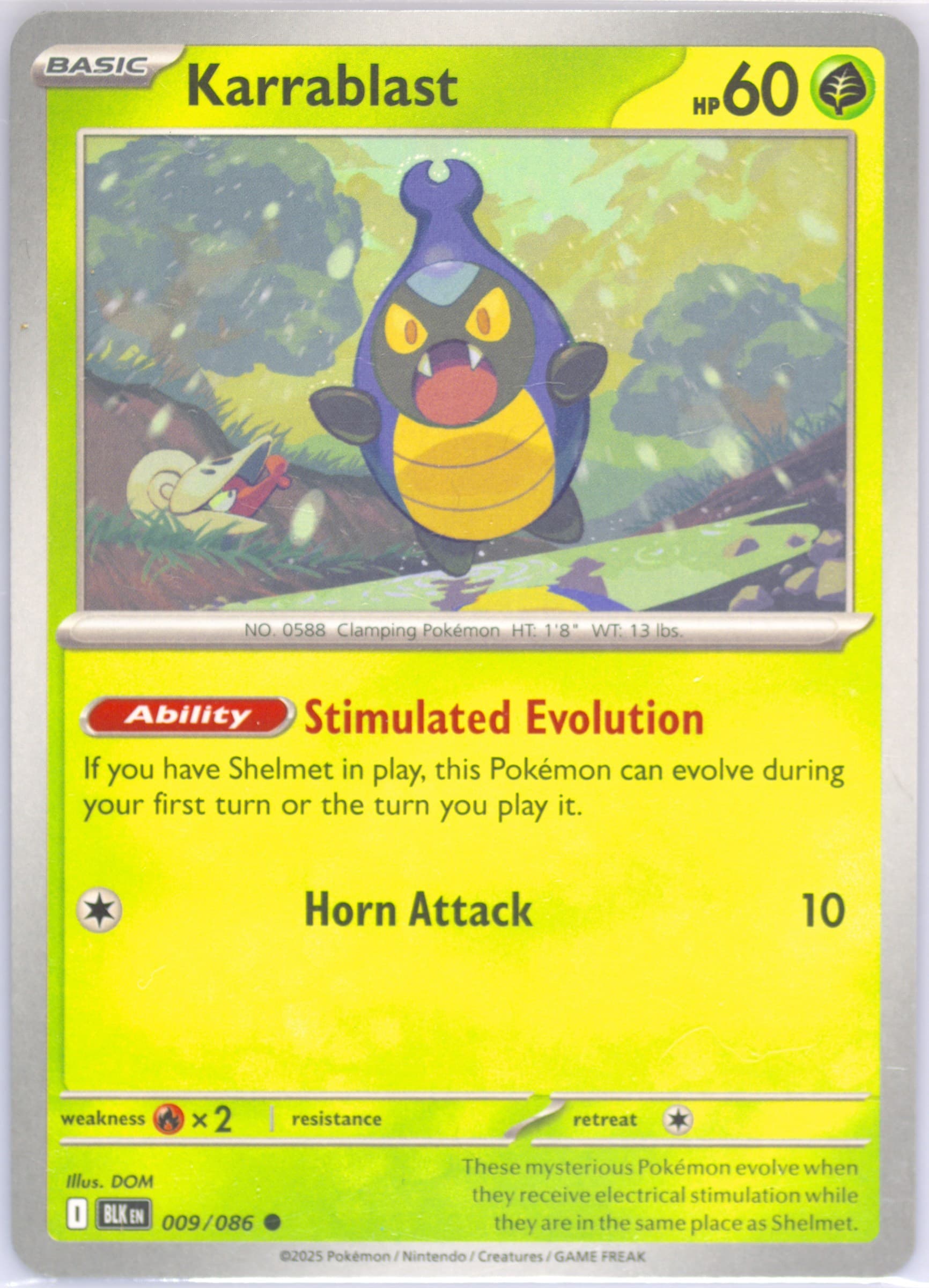 Karrablast (009) 2025 Pokemon Blk EN-Black Bolt