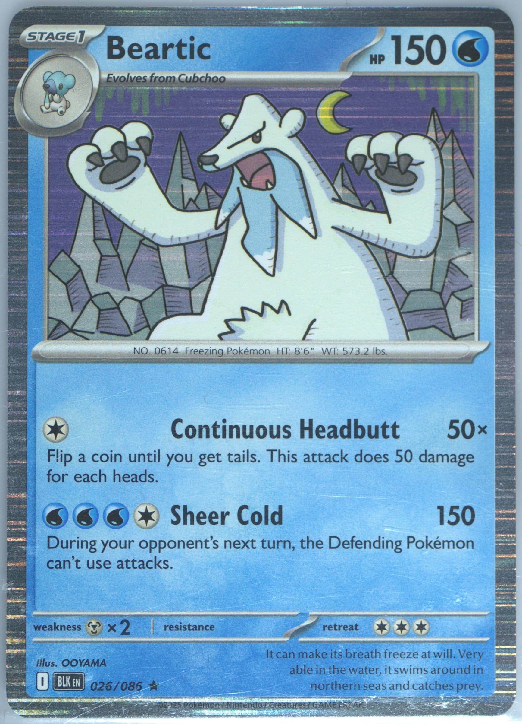 Beartic (026) 2025 Pokemon Blk EN-Black Bolt