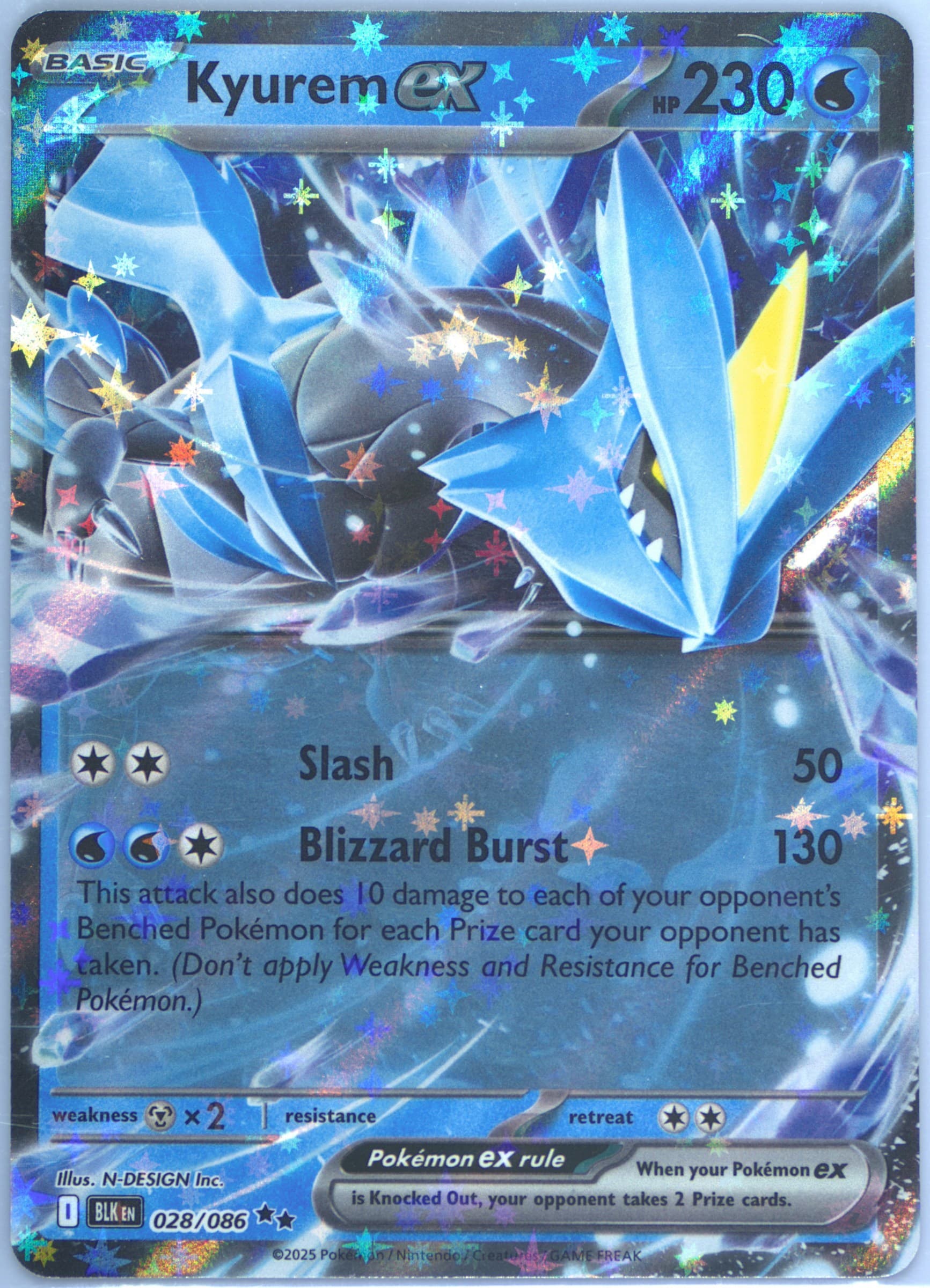 Kyurem EX (028) 2025 Pokemon Blk EN-Black Bolt
