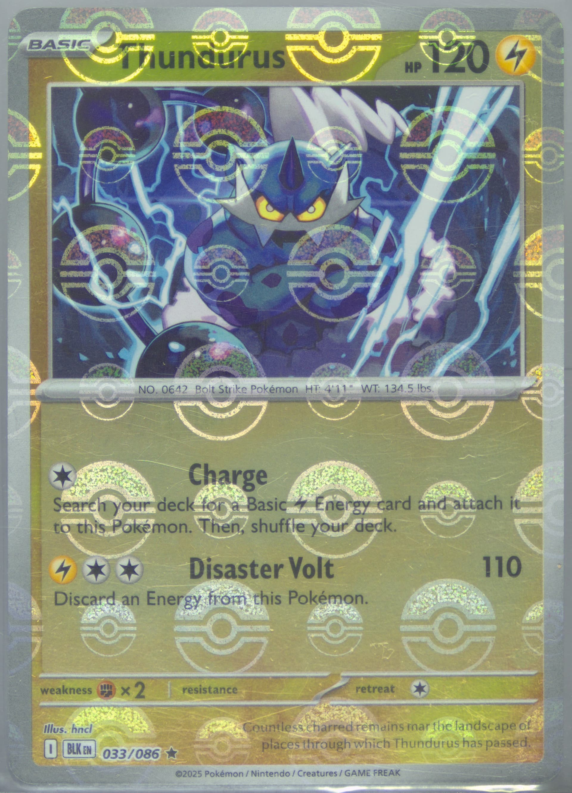 Thundurus (033) 2025 Pokemon Blk EN-Black Bolt