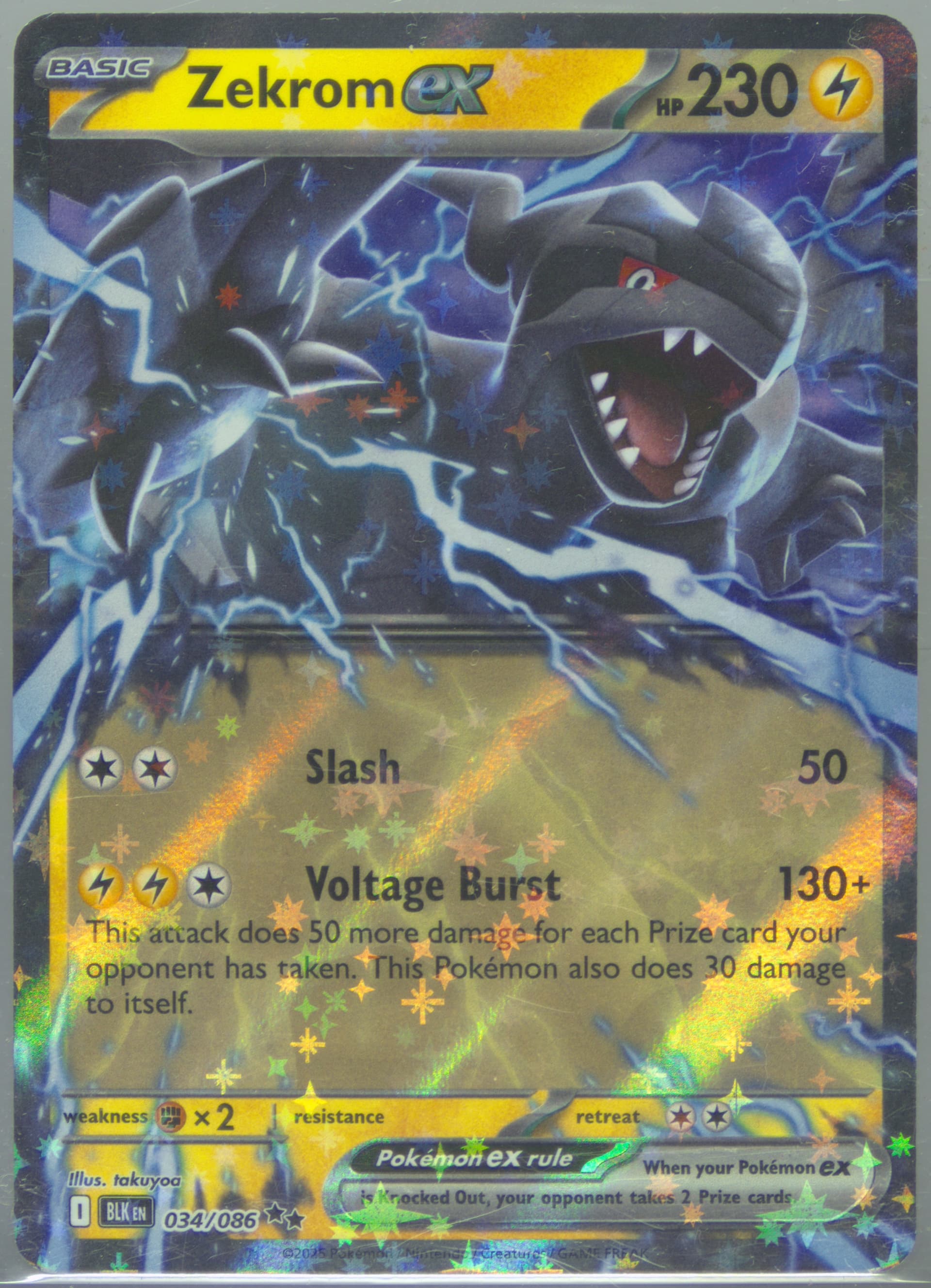 Zekrom EX (034) 2025 Pokemon Blk EN-Black Bolt
