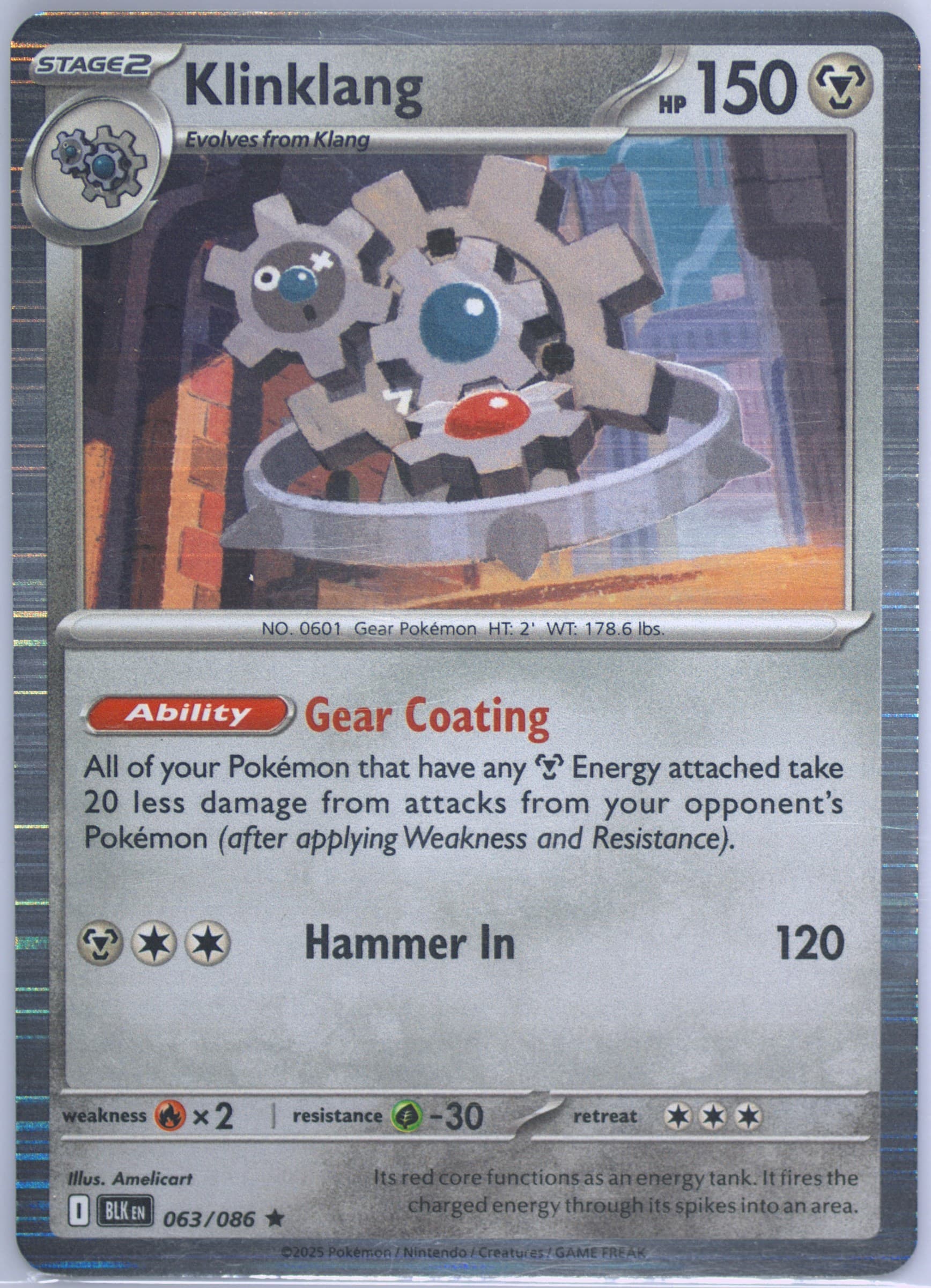 Klinklang (063) 2025 Pokemon Blk EN-Black Bolt