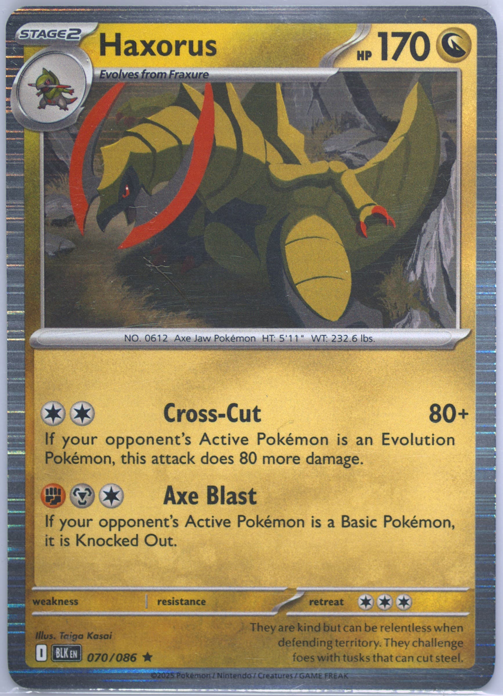 Haxorus (070) 2025 Pokemon Blk EN-Black Bolt