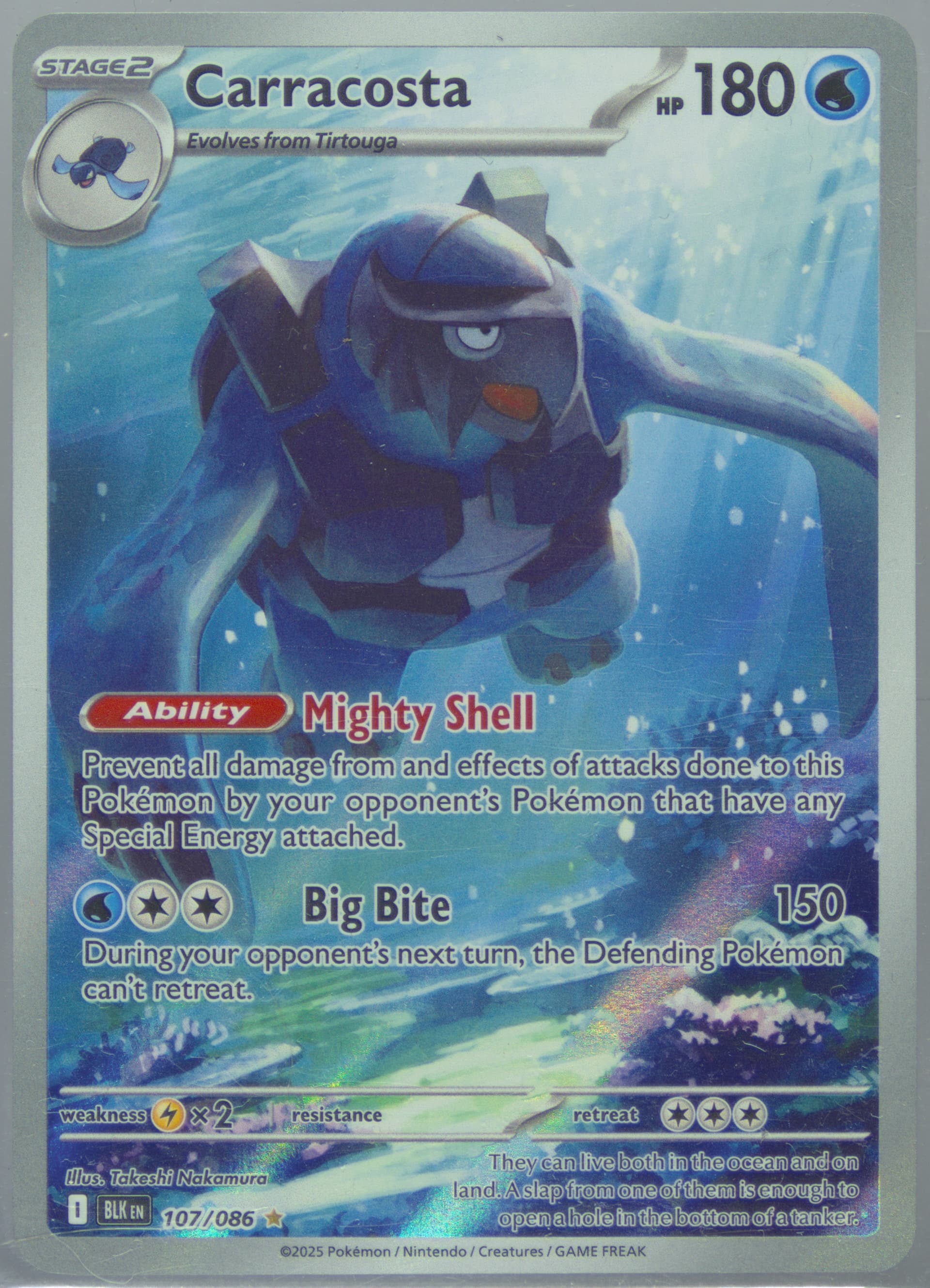 Carracosta Illustration Rare (107) 2025 Pokemon Blk EN-Black Bolt