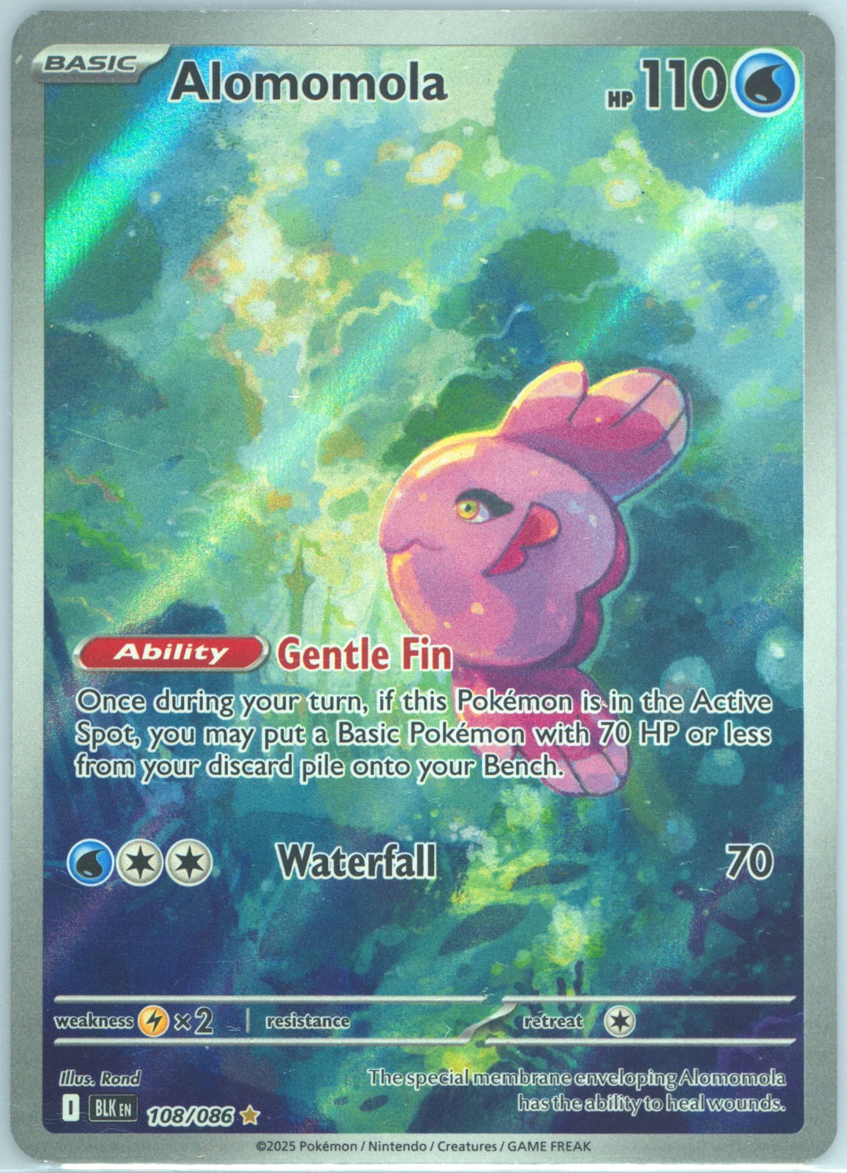 Alomomola Illustration Rare (108) 2025 Pokemon Blk EN-Black Bolt