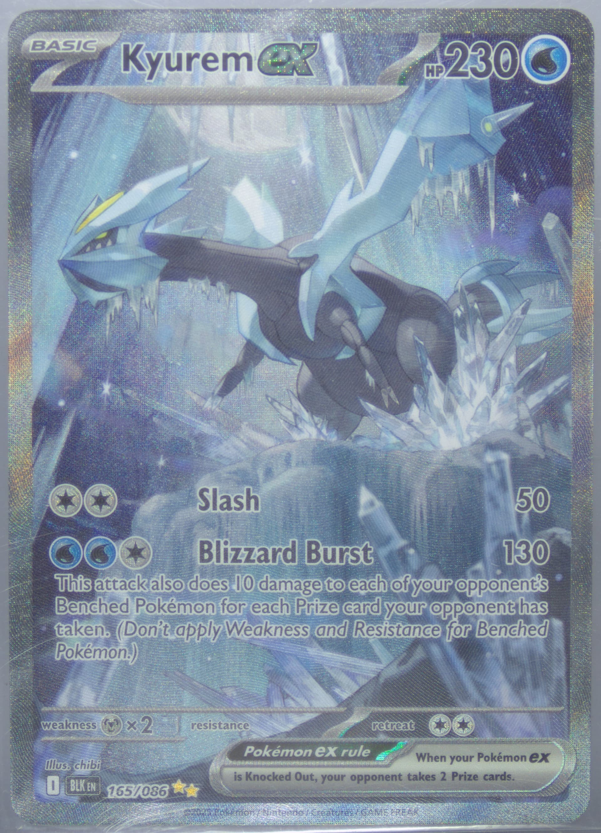 Kyurem EX Special Illustration Rare (165) 2025 Pokemon Blk EN-Black Bolt