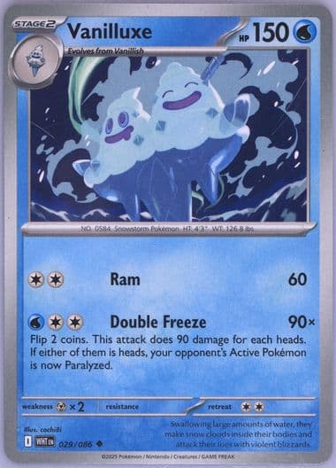 Vanilluxe (029) 2025 Pokemon Wht EN-White Flare