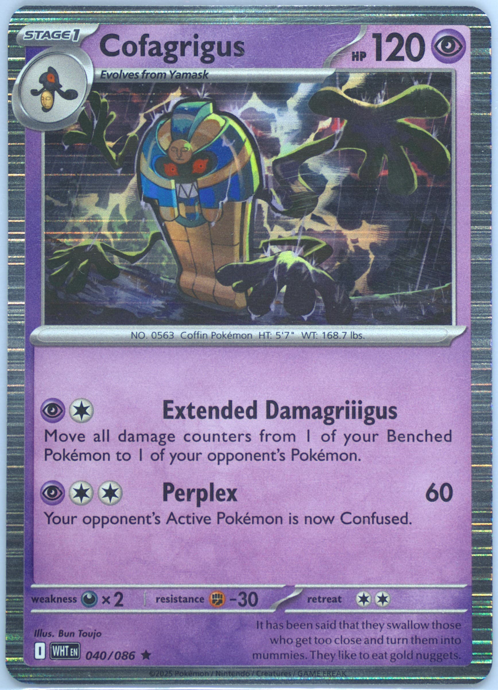 Cofagrigus (040) 2025 Pokemon Wht EN-White Flare