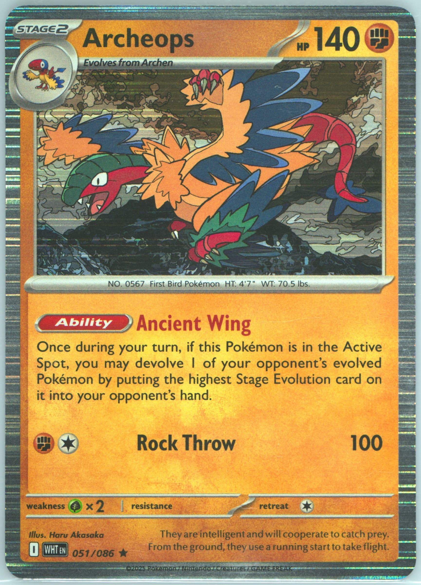 Archeops (051) 2025 Pokemon Wht EN-White Flare