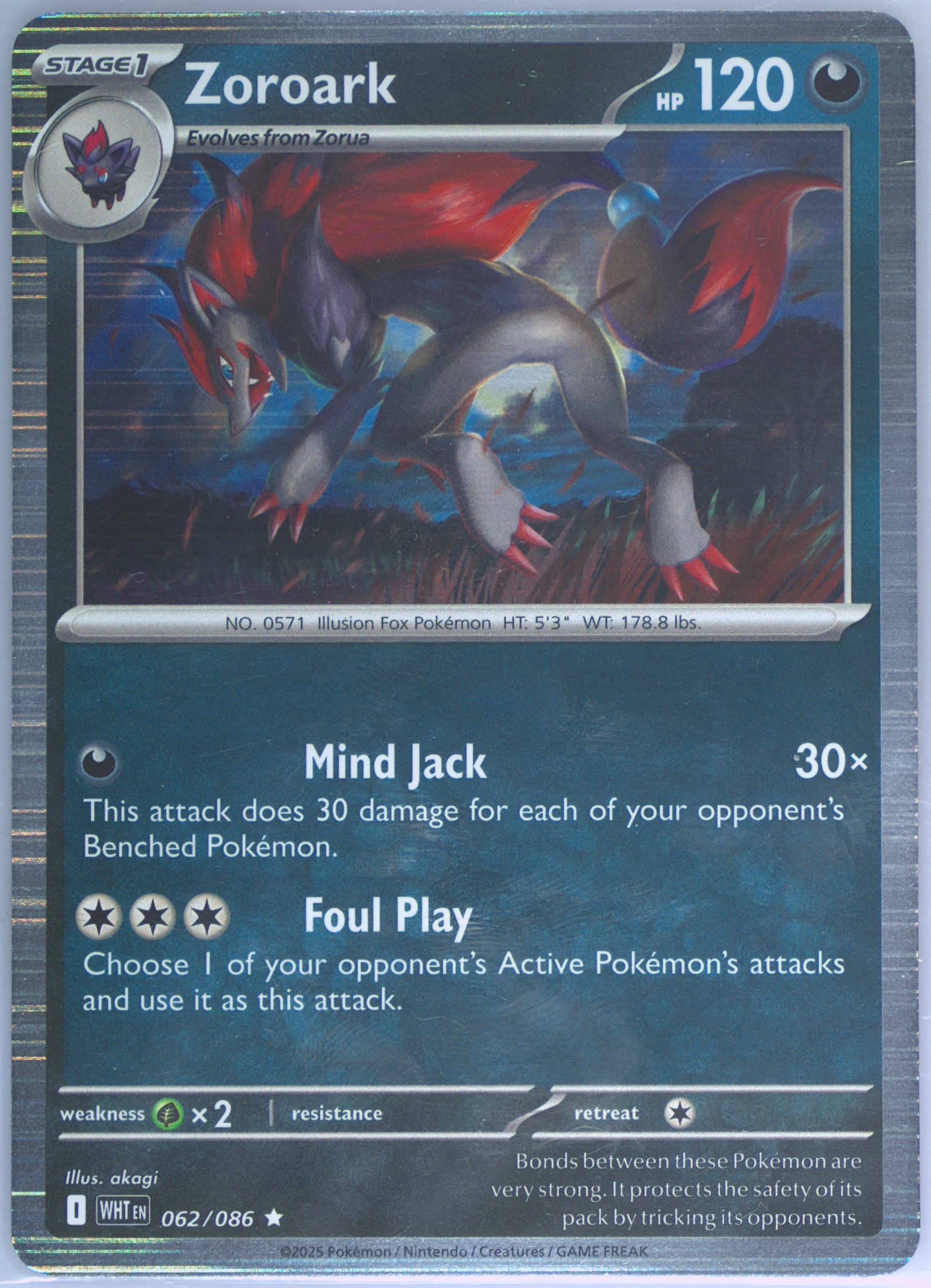 Zoroark (062) 2025 Pokemon Wht EN-White Flare