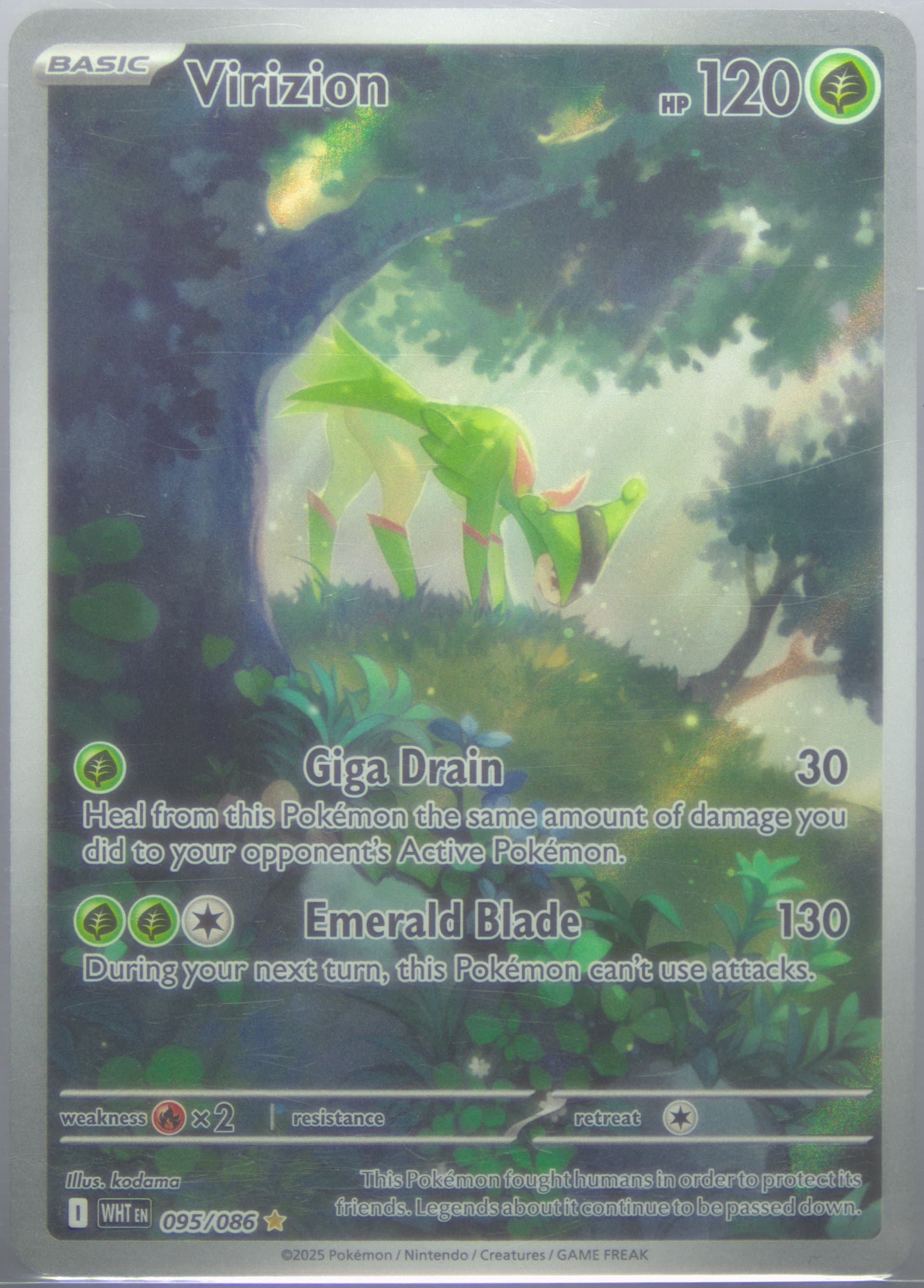 Virizion Illustration Rare (095) 2025 Pokemon Wht EN-White Flare