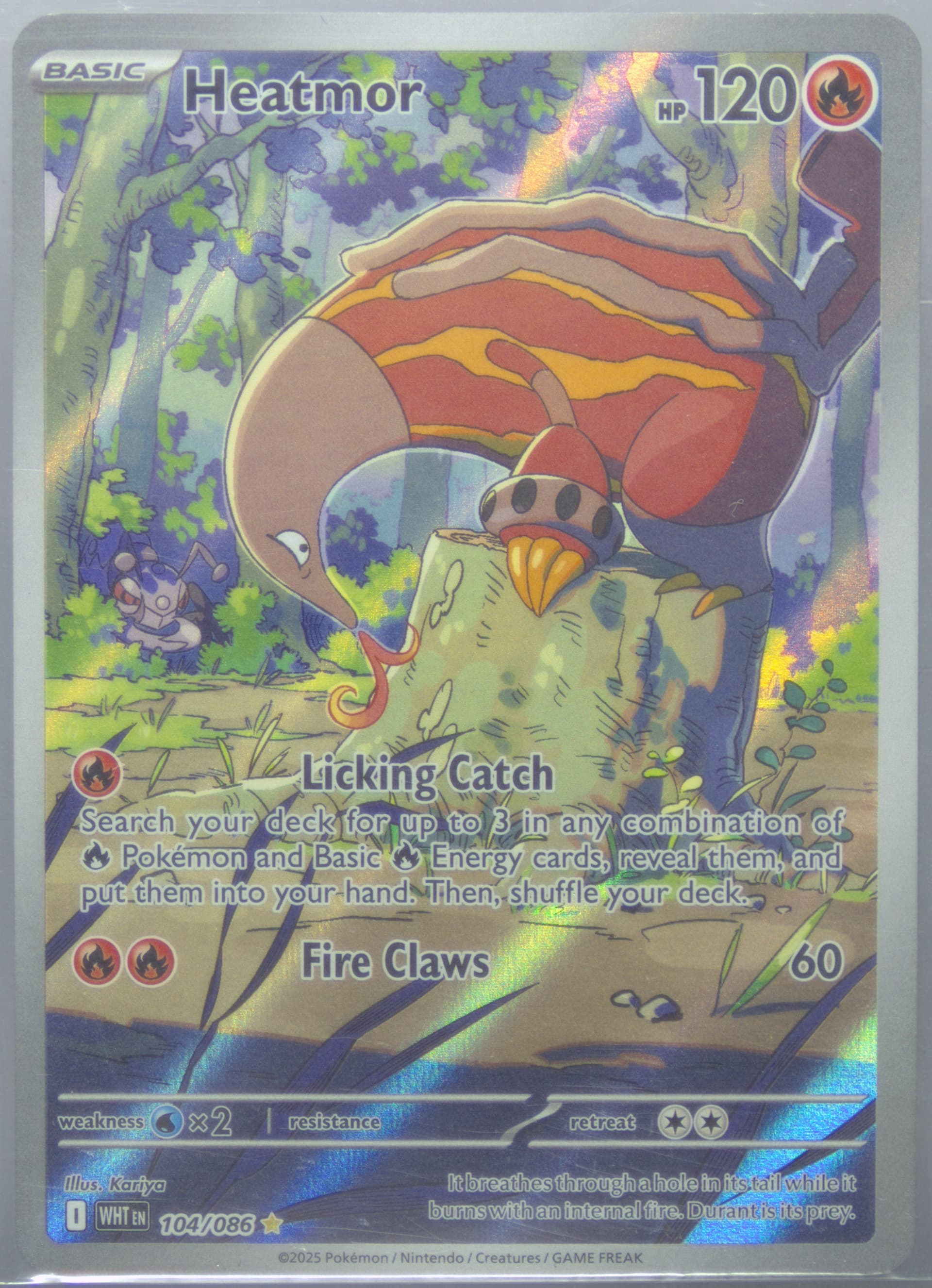 Heatmor Illustration Rare (104) 2025 Pokemon Wht EN-White Flare