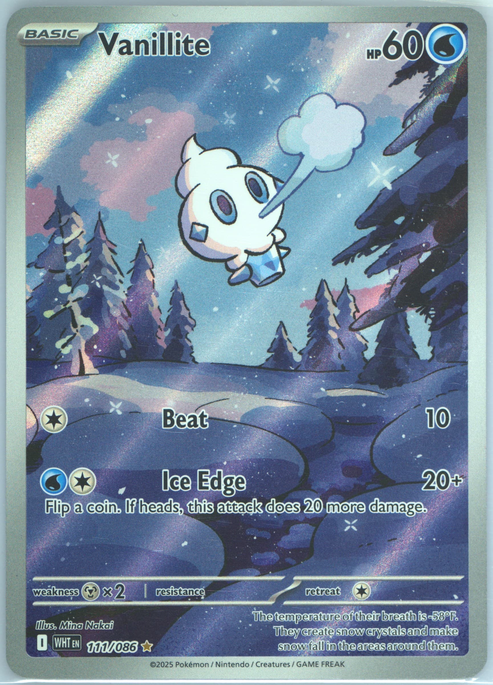 Vanillite Illustration Rare (111) 2025 Pokemon Wht EN-White Flare
