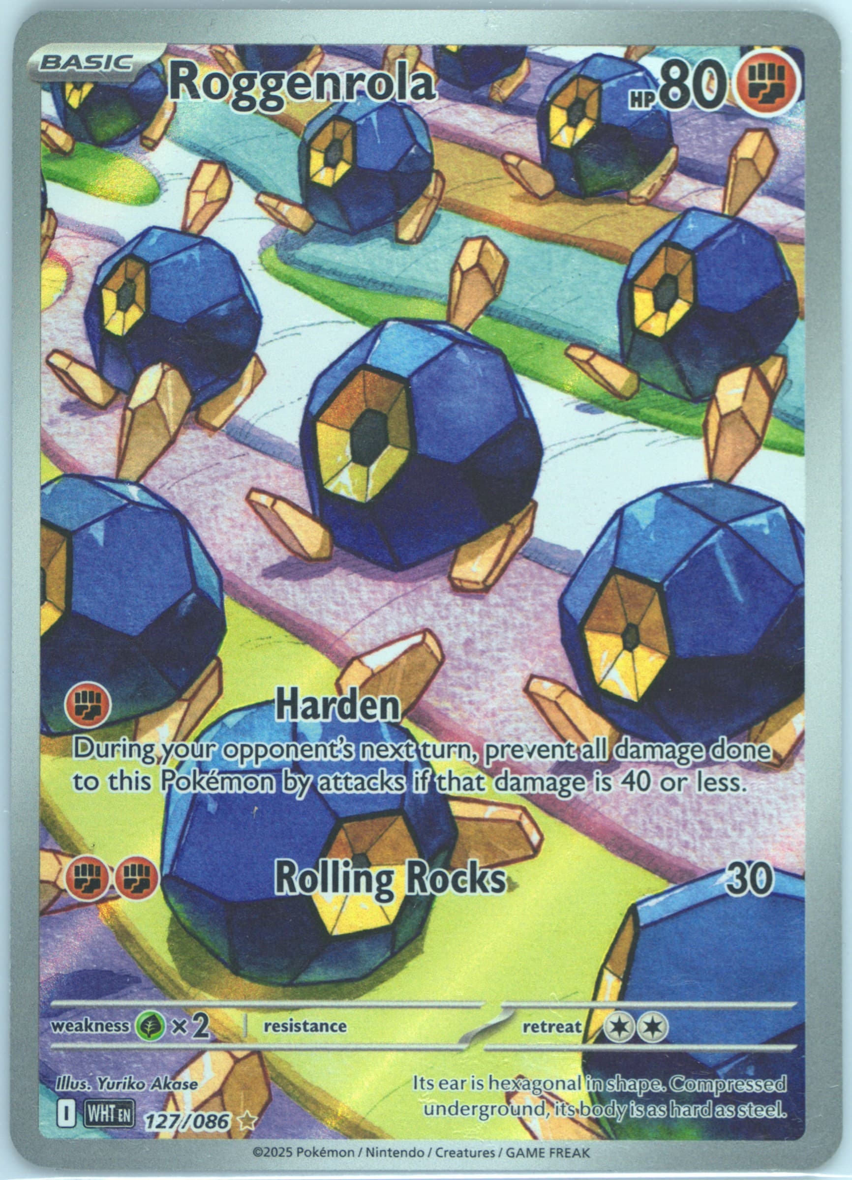 Roggenrola Illustration Rare (127) 2025 Pokemon Wht EN-White Flare
