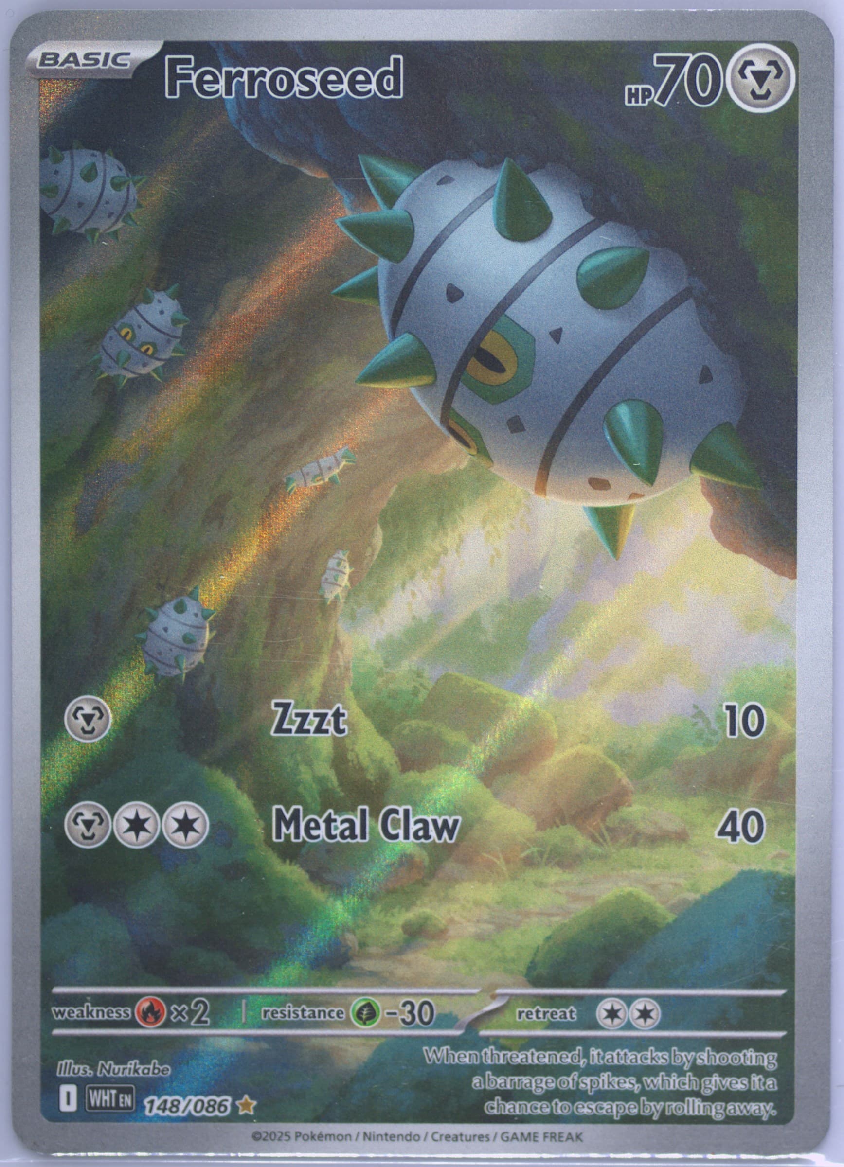 Ferroseed Illustration Rare (148) 2025 Pokemon Wht EN-White Flare