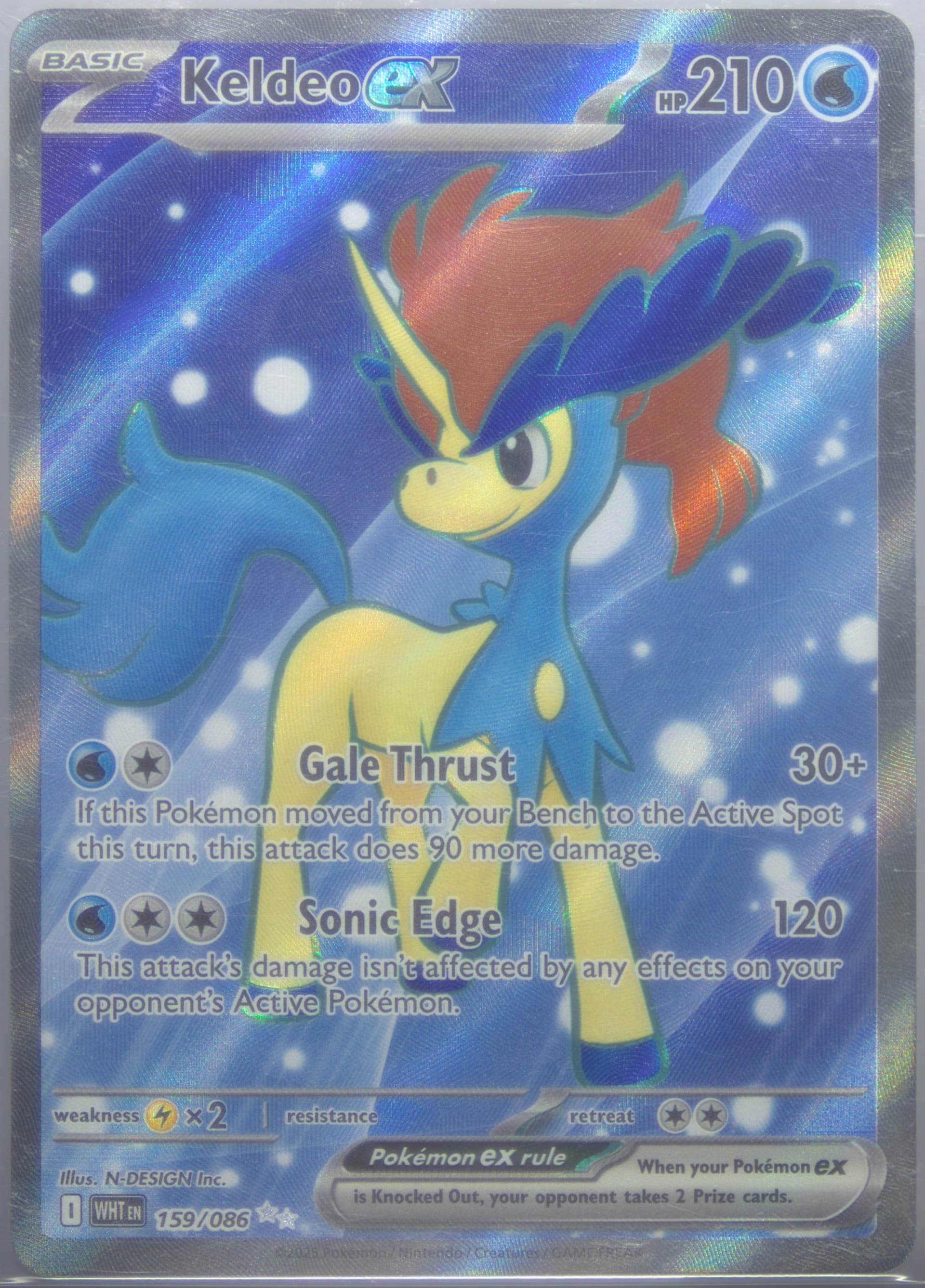 Keldeo EX Ultra Rare (159) 2025 Pokemon Wht EN-White Flare