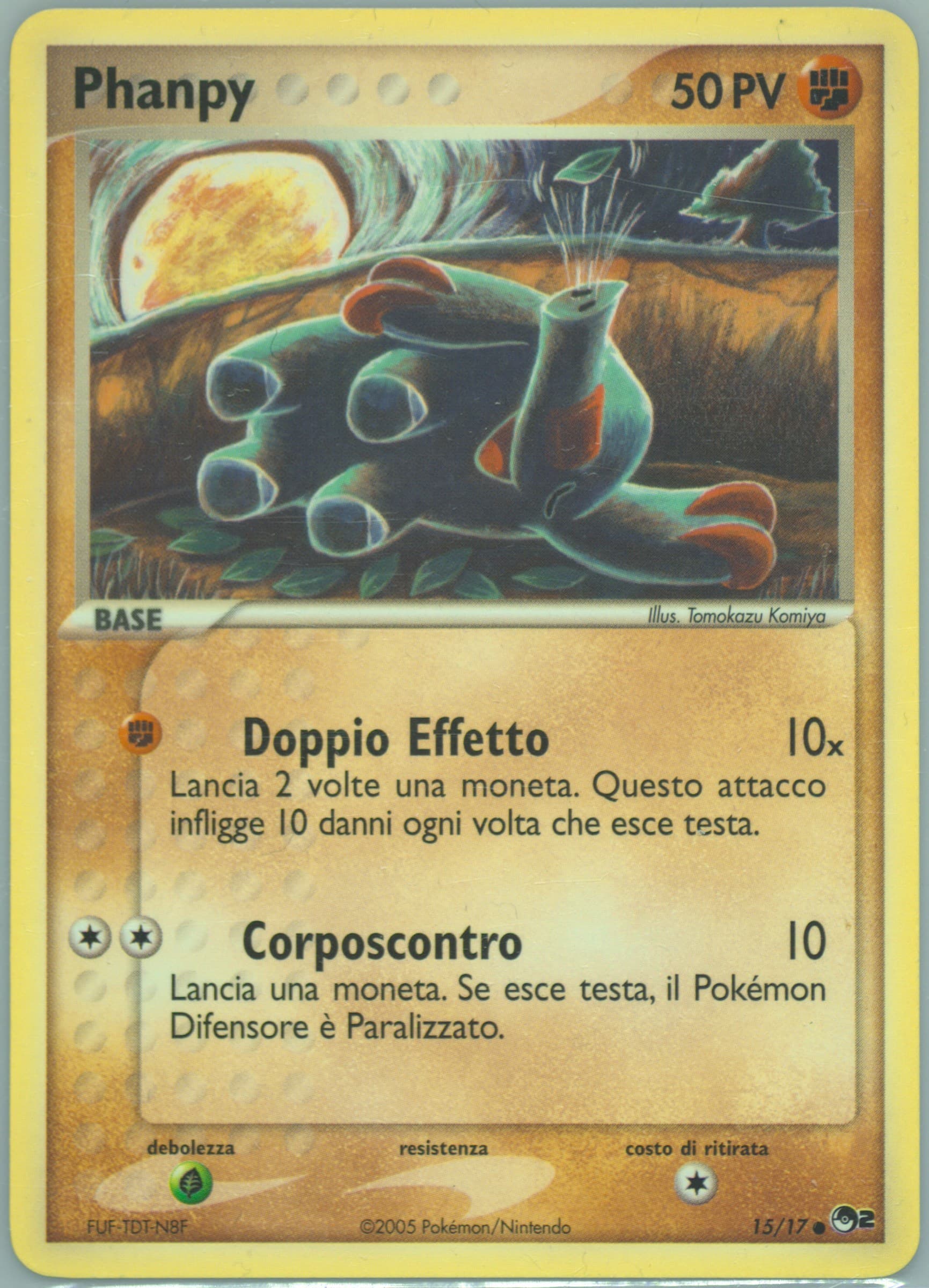 Phanpy Italian (15) 2005 Pokemon Pop Series 2