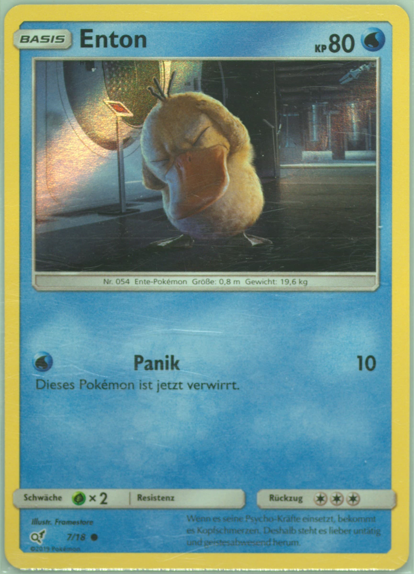 Psyduck-Holo German (7) 2019 Pokemon Sun & Moon Detective Pikachu