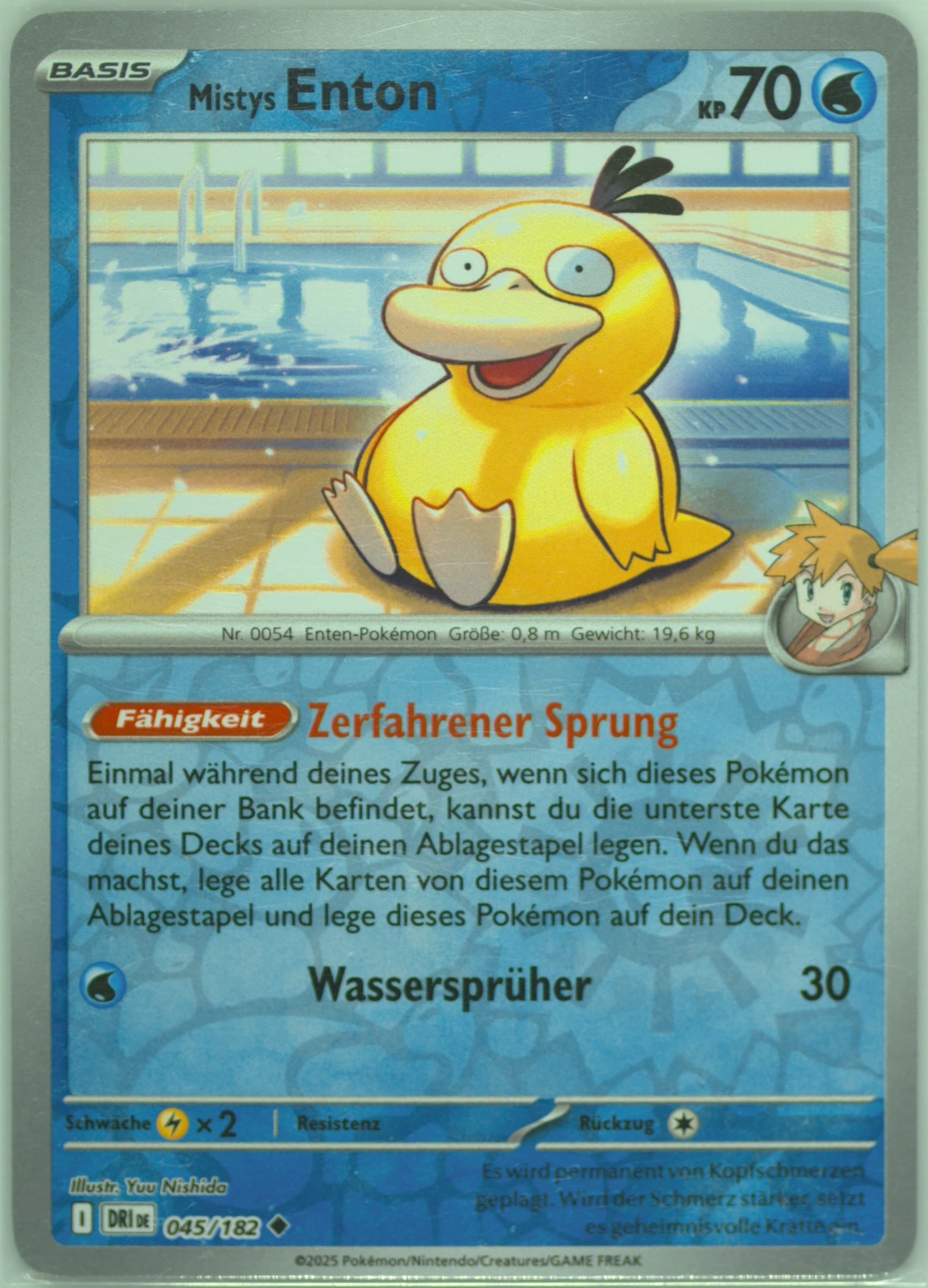 Misty's Psyduck Reverse Holo (045) 2025 Pokemon German Dri de-Destined Rivals