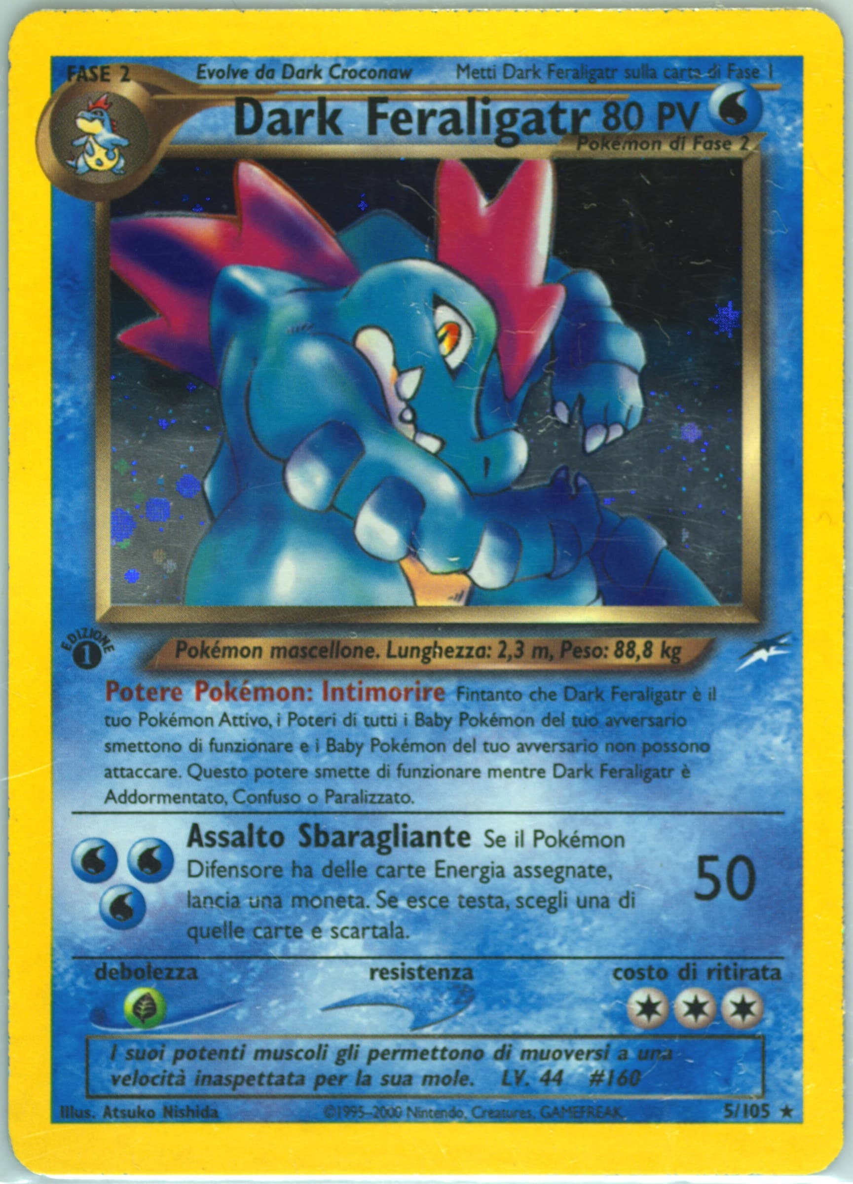 Dark Feraligatr-Holo Italian-1st Edition (5) 2002 Pokemon Neo Destiny