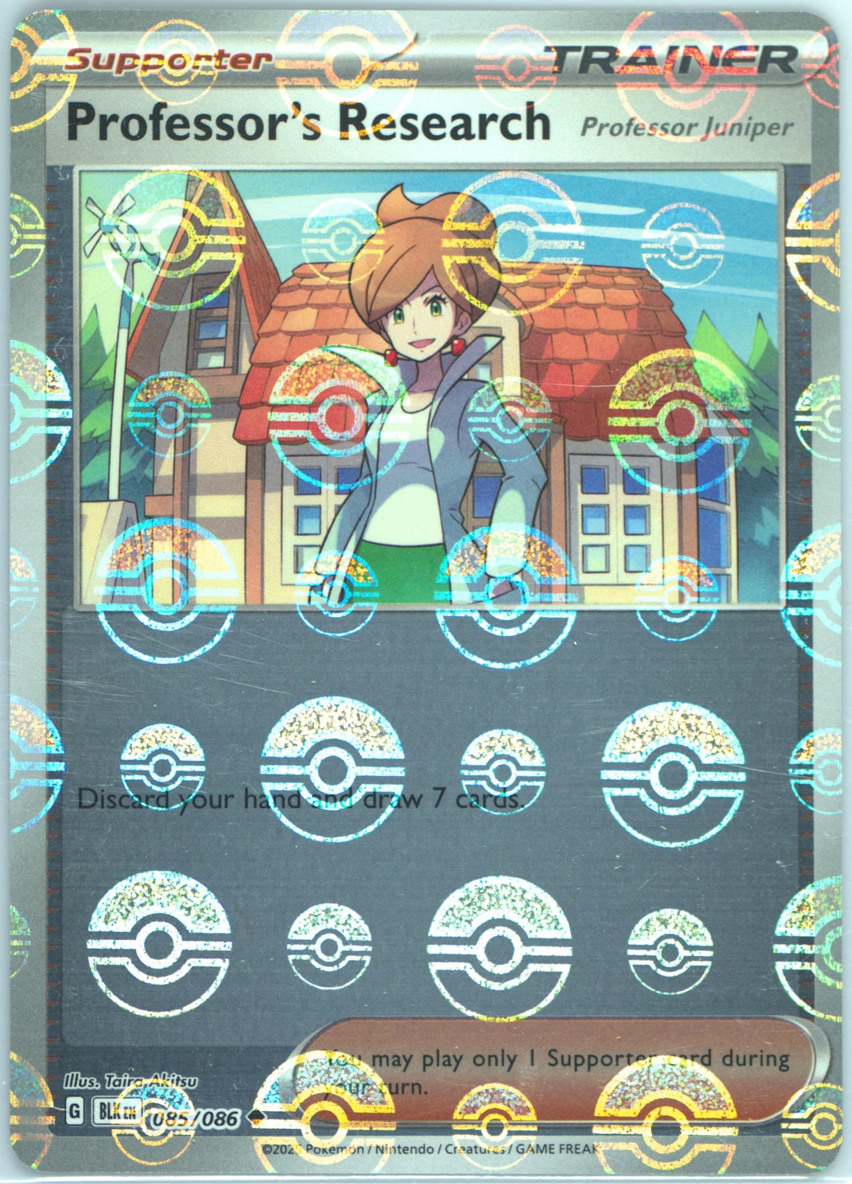 Professor's Research Poke Ball Reverse Holo (085) 2025 Pokemon Blk EN-Black Bolt