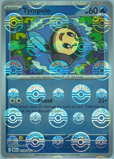 Tympole Poke Ball Reverse Holo (019) 2025 Pokemon Blk EN-Black Bolt