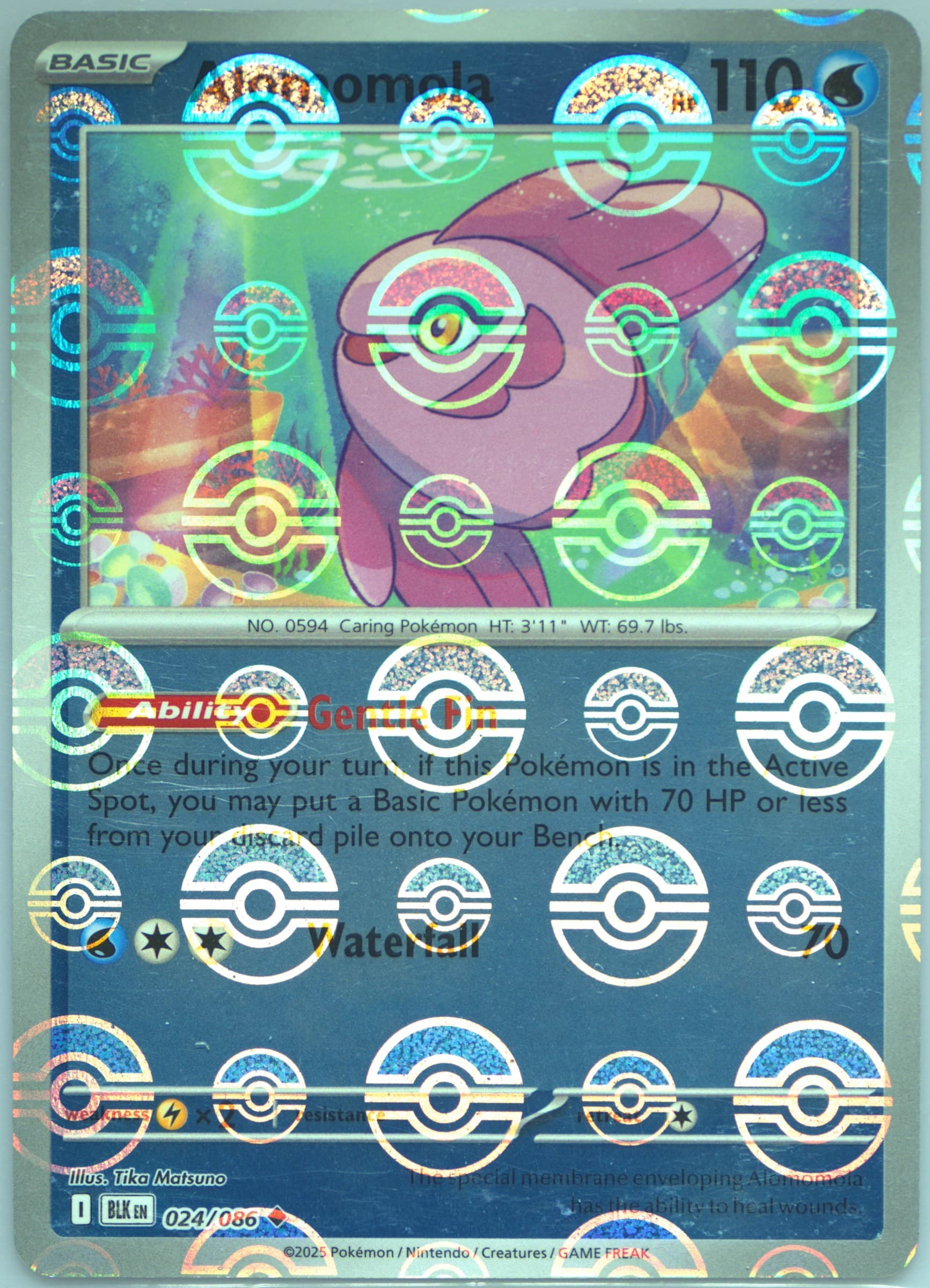 Alomomola Poke Ball Reverse Holo (024) 2025 Pokemon Blk EN-Black Bolt