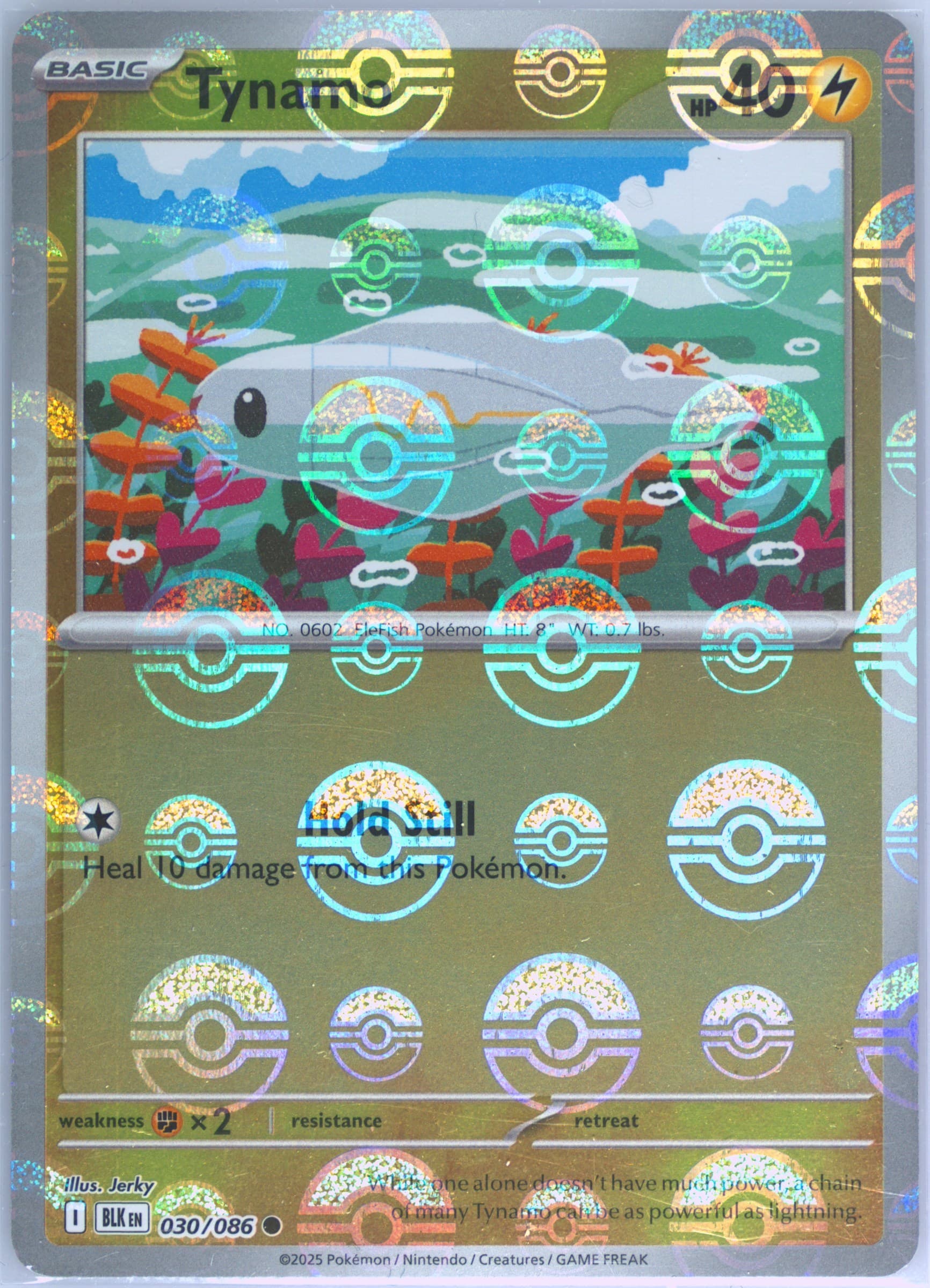 Tynamo Poke Ball Reverse Holo (030) 2025 Pokemon Blk EN-Black Bolt