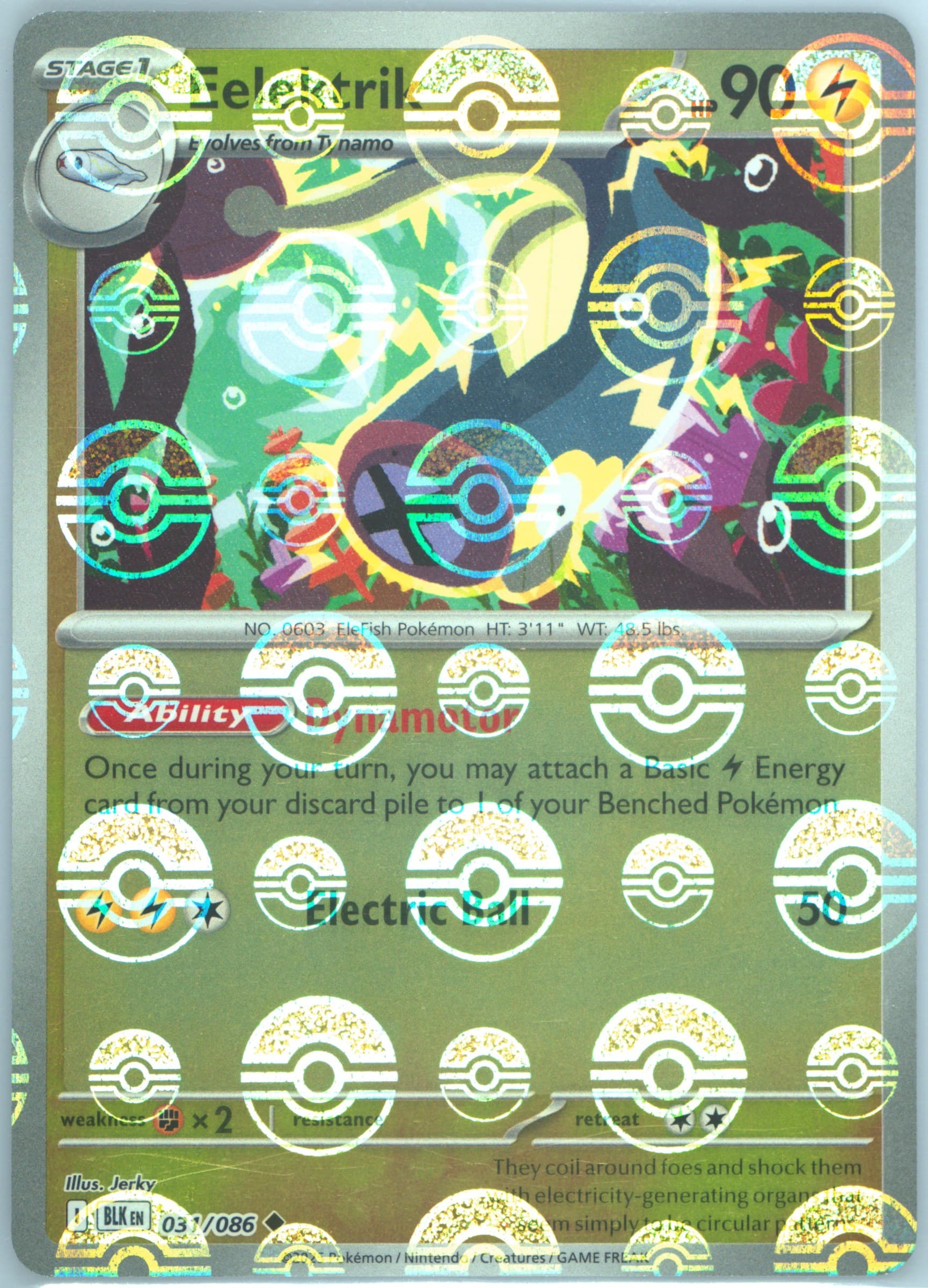 Eelektrik Poke Ball Reverse Holo (031) 2025 Pokemon Blk EN-Black Bolt