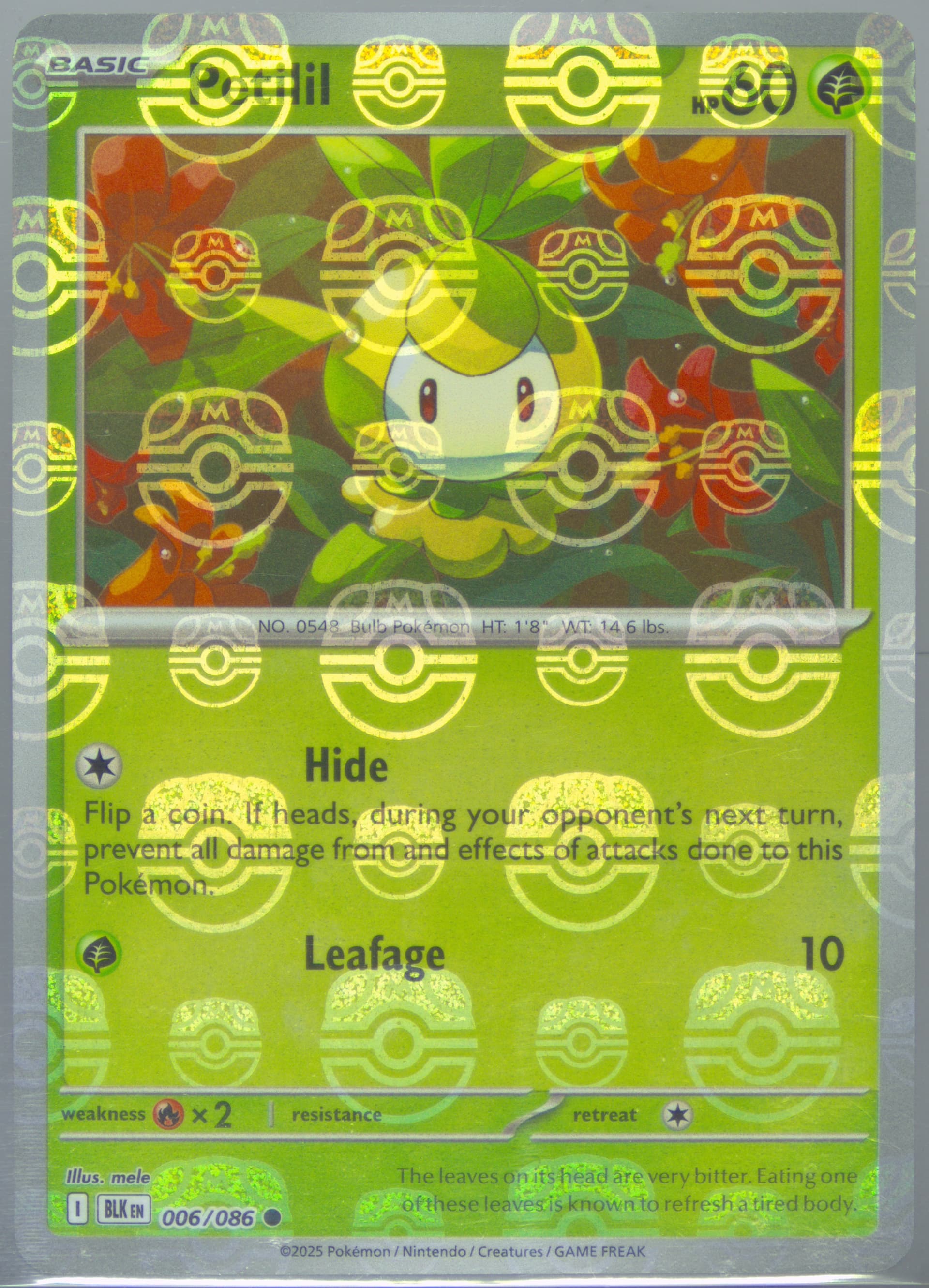 Petilil Master Ball Reverse Holo (006) 2025 Pokemon Blk EN-Black Bolt