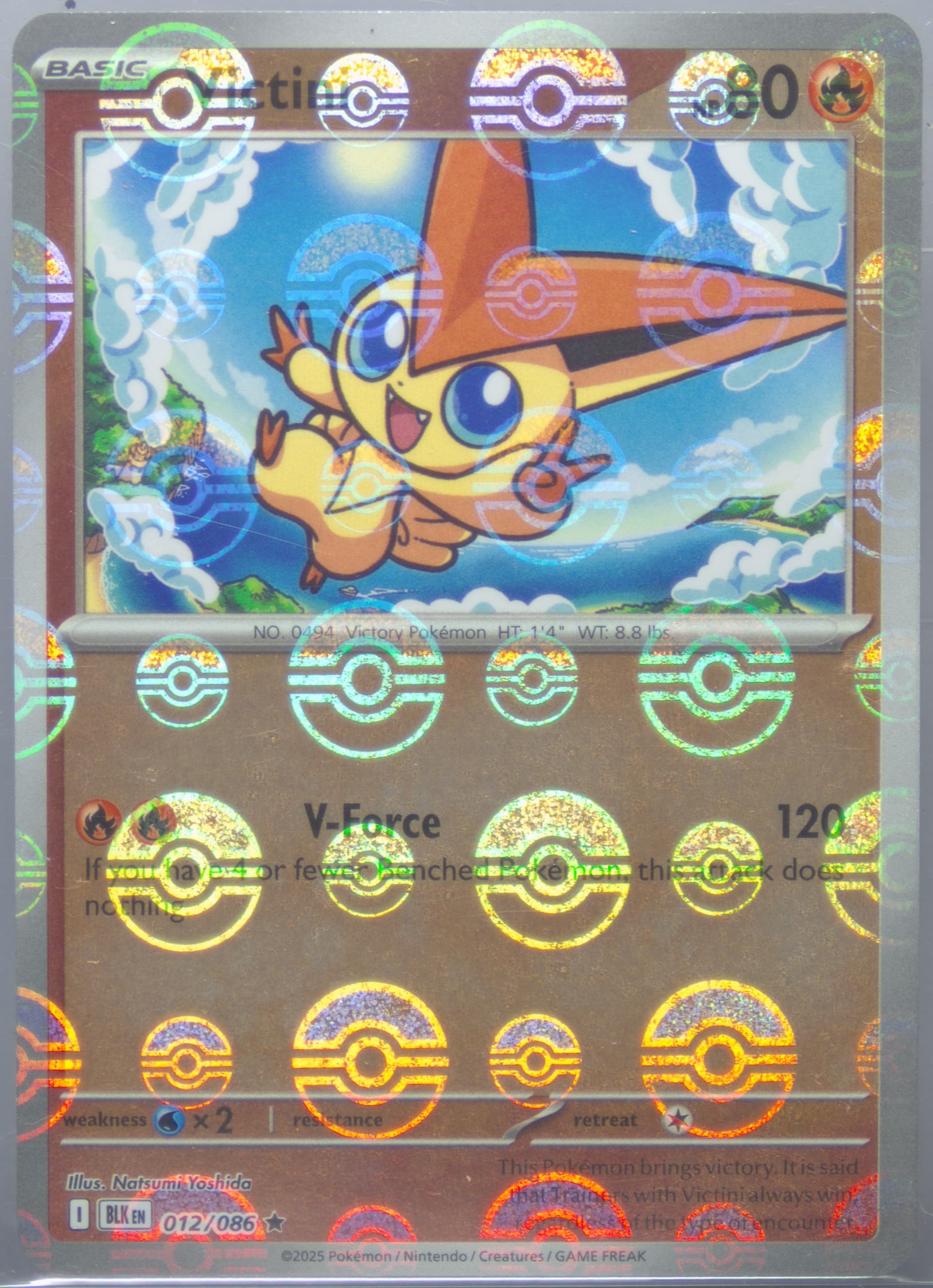 Victini Master Ball Reverse Holo (012) 2025 Pokemon Blk EN-Black Bolt
