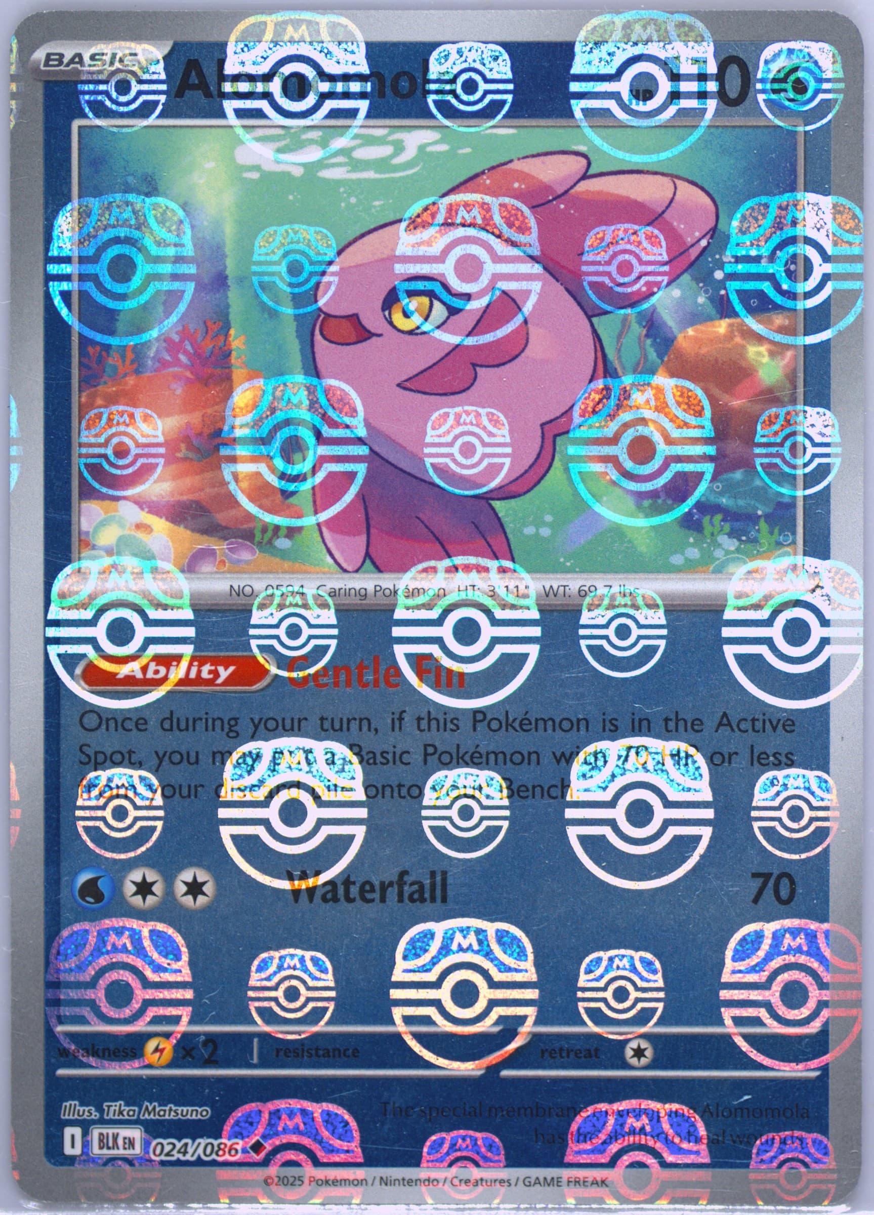 Alomomola Master Ball Reverse Holo (024) 2025 Pokemon Blk EN-Black Bolt