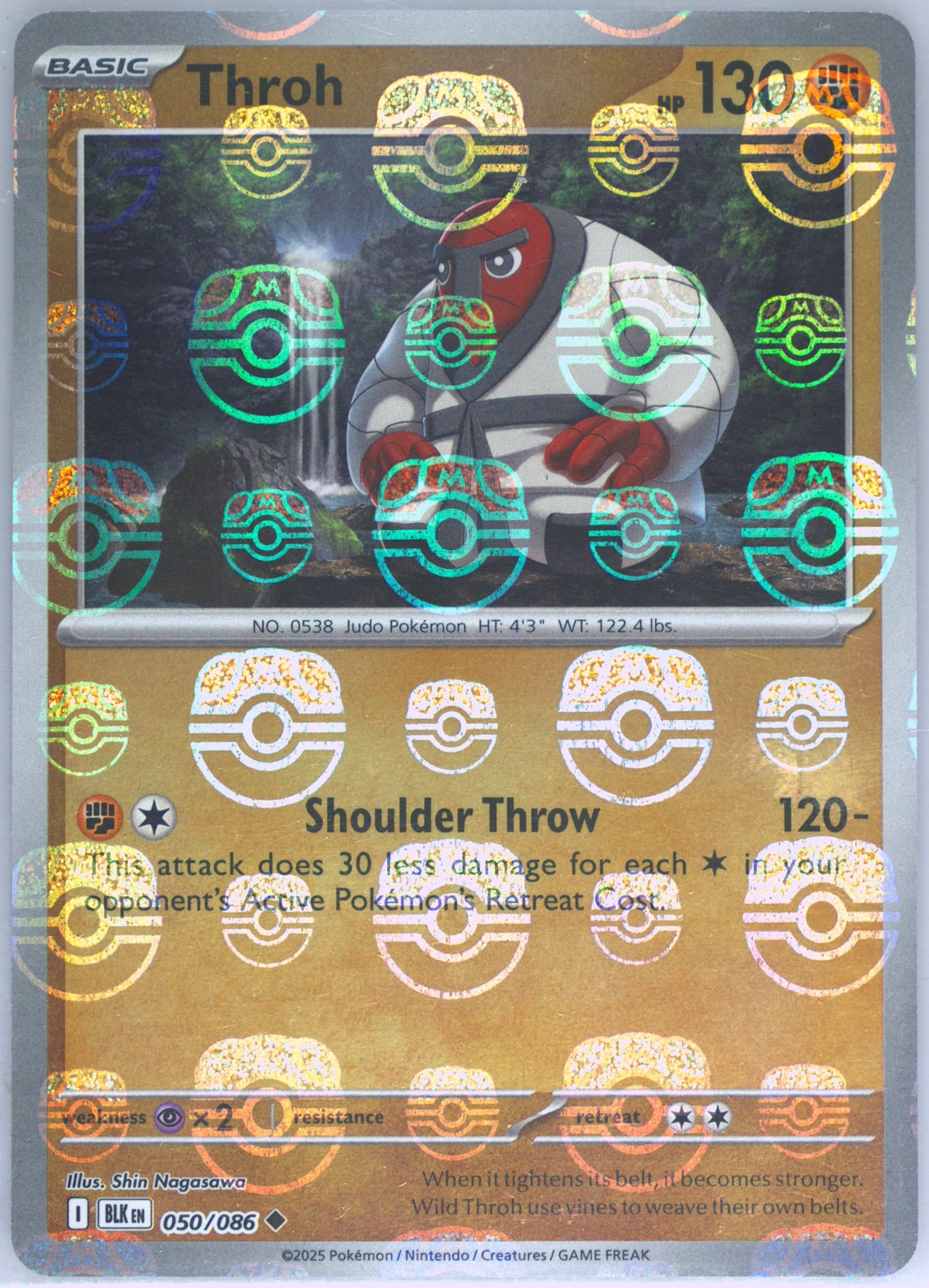 Throh Master Ball Reverse Holo (050) 2025 Pokemon Blk EN-Black Bolt