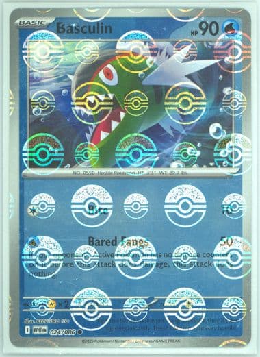 Basculin Poke Ball Reverse Holo (024) 2025 Pokemon Wht EN-White Flare