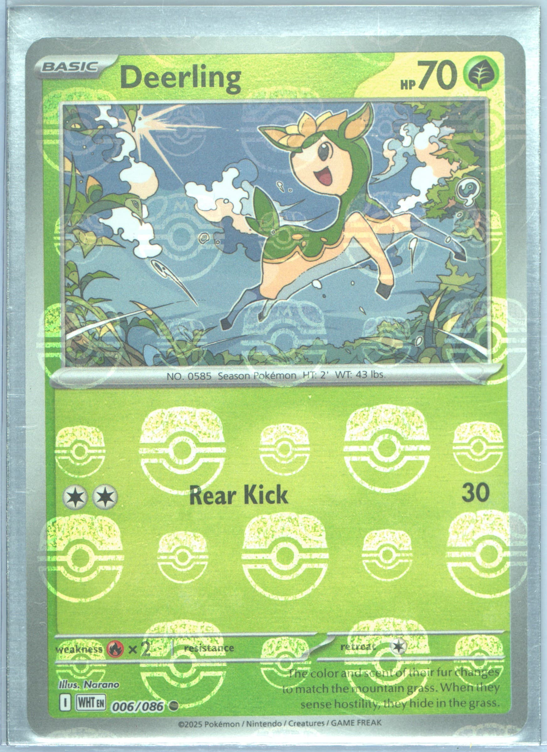 Deerling Master Ball Reverse Holo (006) 2025 Pokemon Wht EN-White Flare