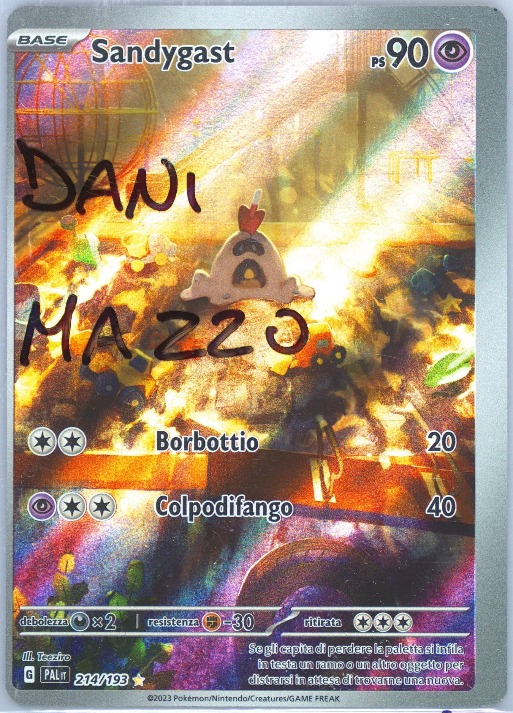 Sandygast Illustration Rare (214) 2023 Pokemon Italian Pal It-Paldea Evolved